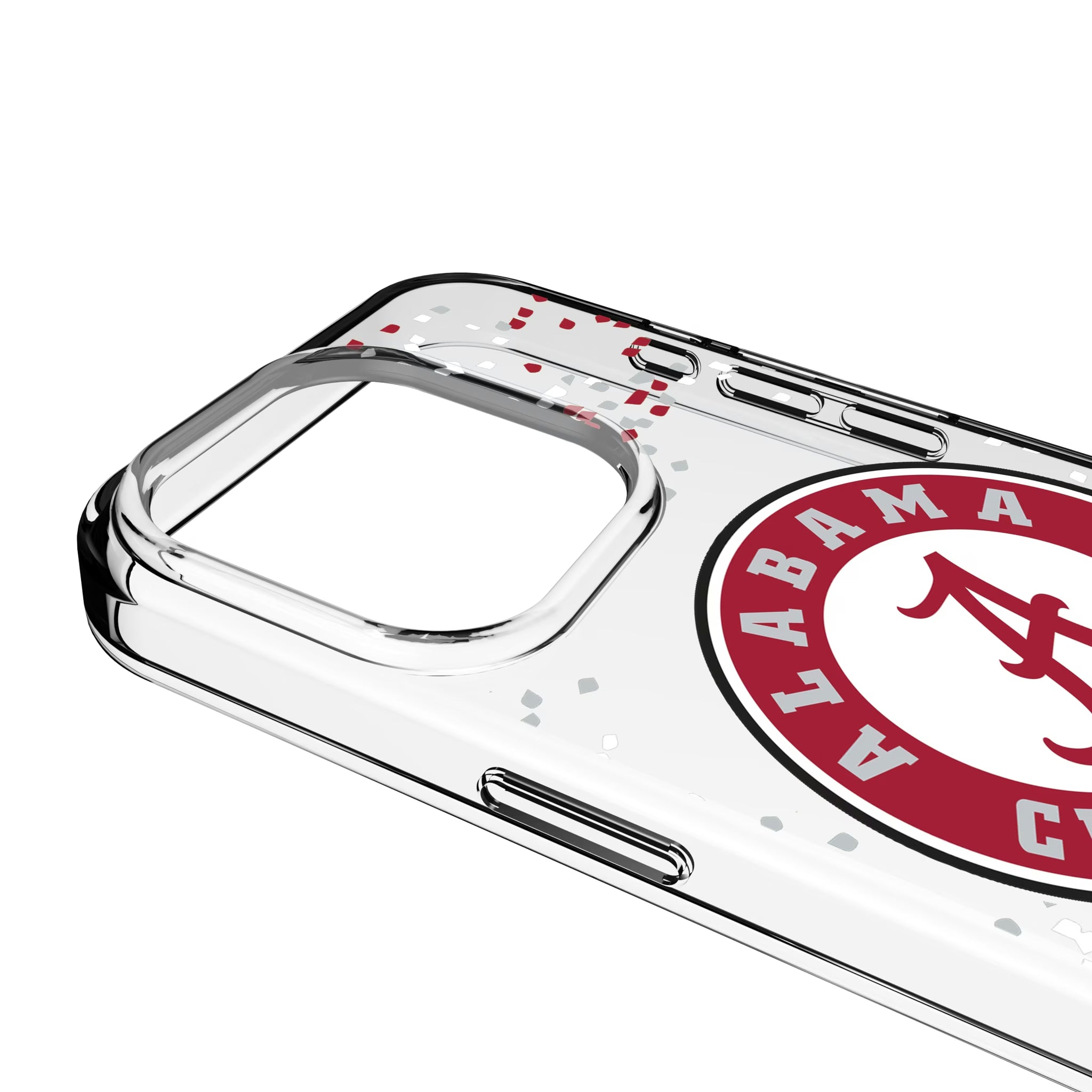 University of Alabama Crimson Tide Confetti Clear Phone Case for Apple iPhone