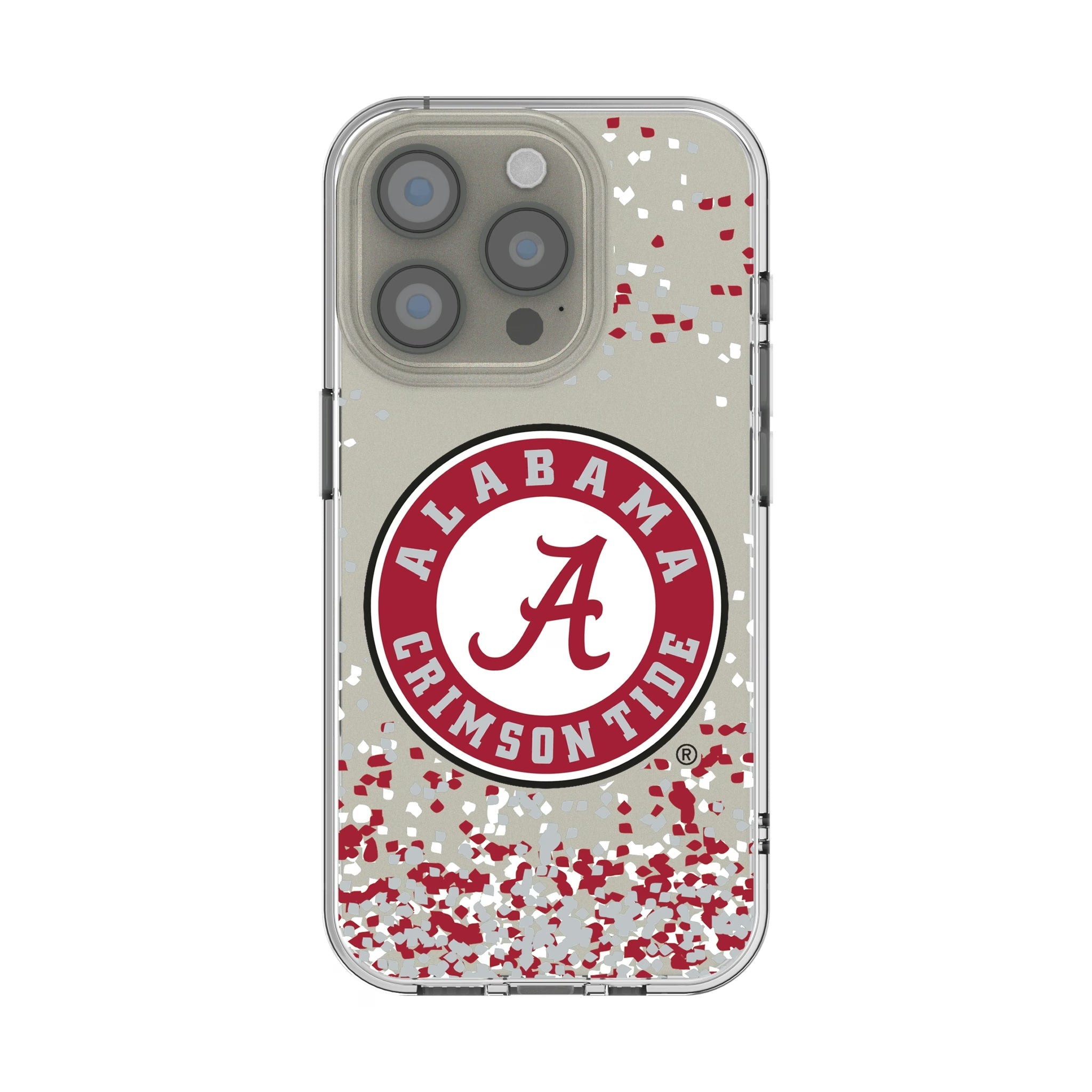 University of Alabama Crimson Tide Confetti Clear Phone Case for Apple iPhone