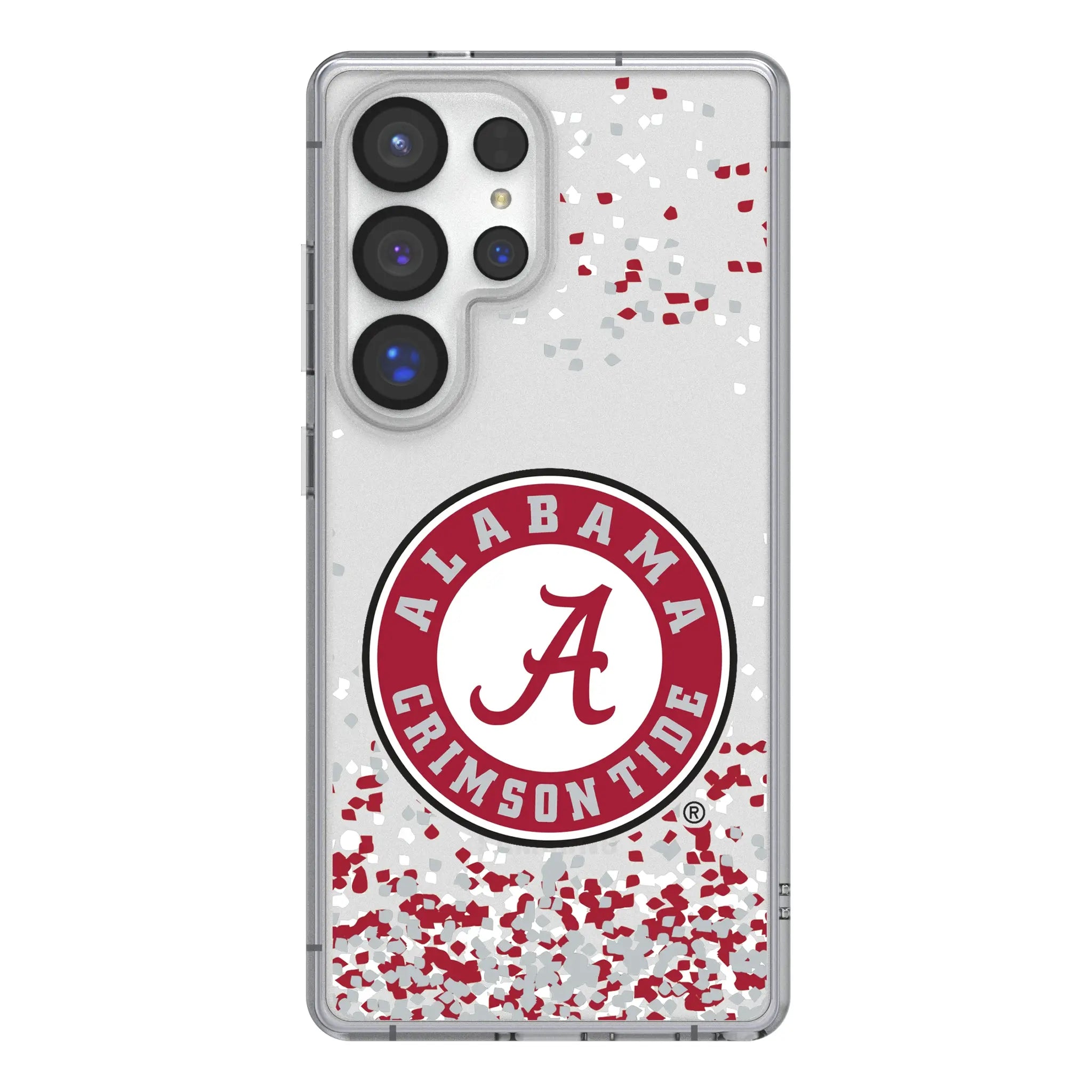 University of Alabama Crimson Tide Confetti Clear Phone Case for Samsung Galaxy