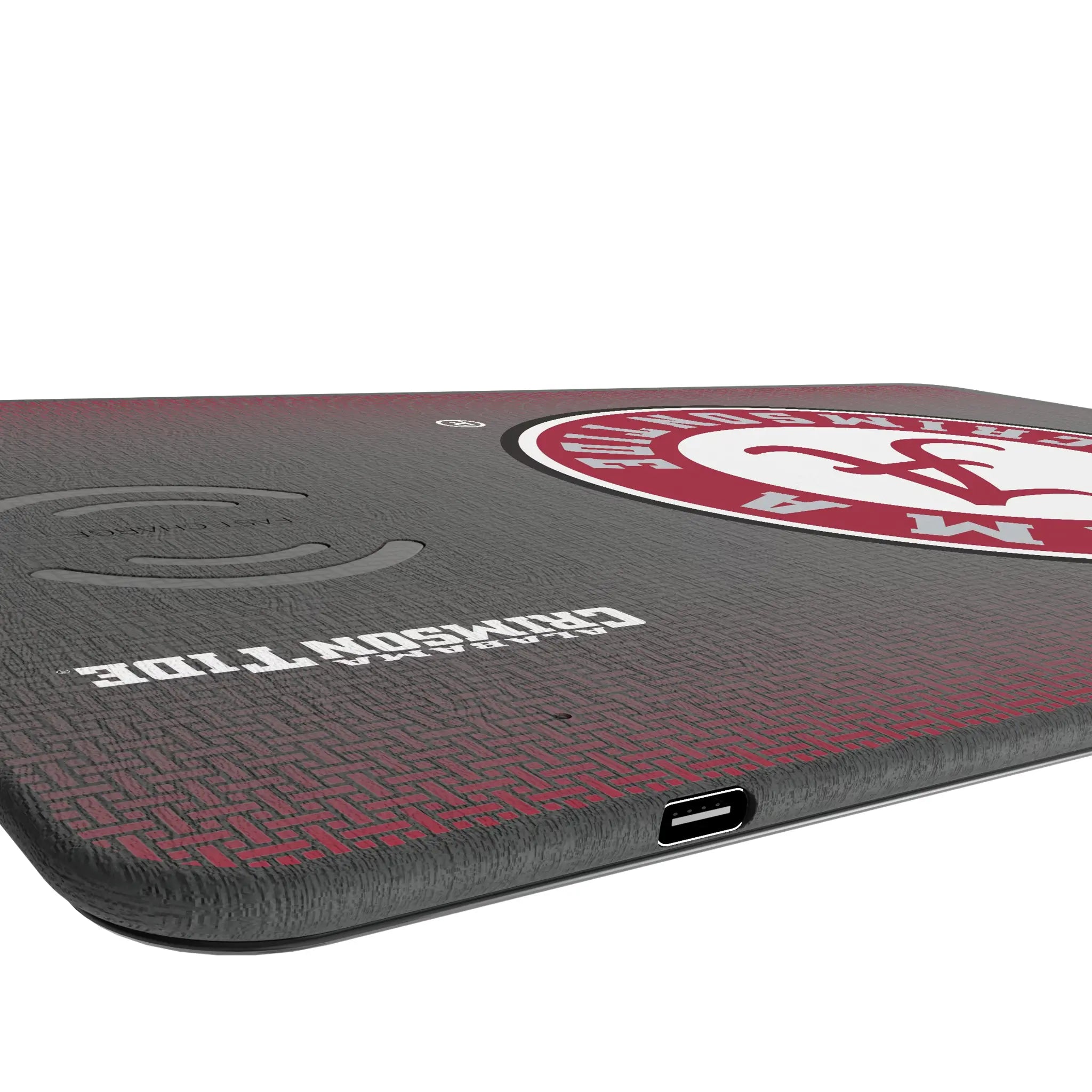 University of Alabama Crimson Tide Linen 15-Watt Wireless Charger and Mouse Pad