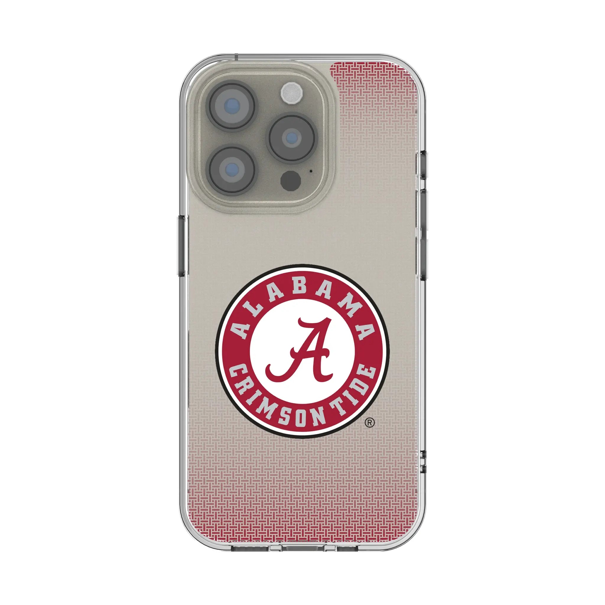 University of Alabama Crimson Tide Linen Clear Phone Case for Apple iPhone