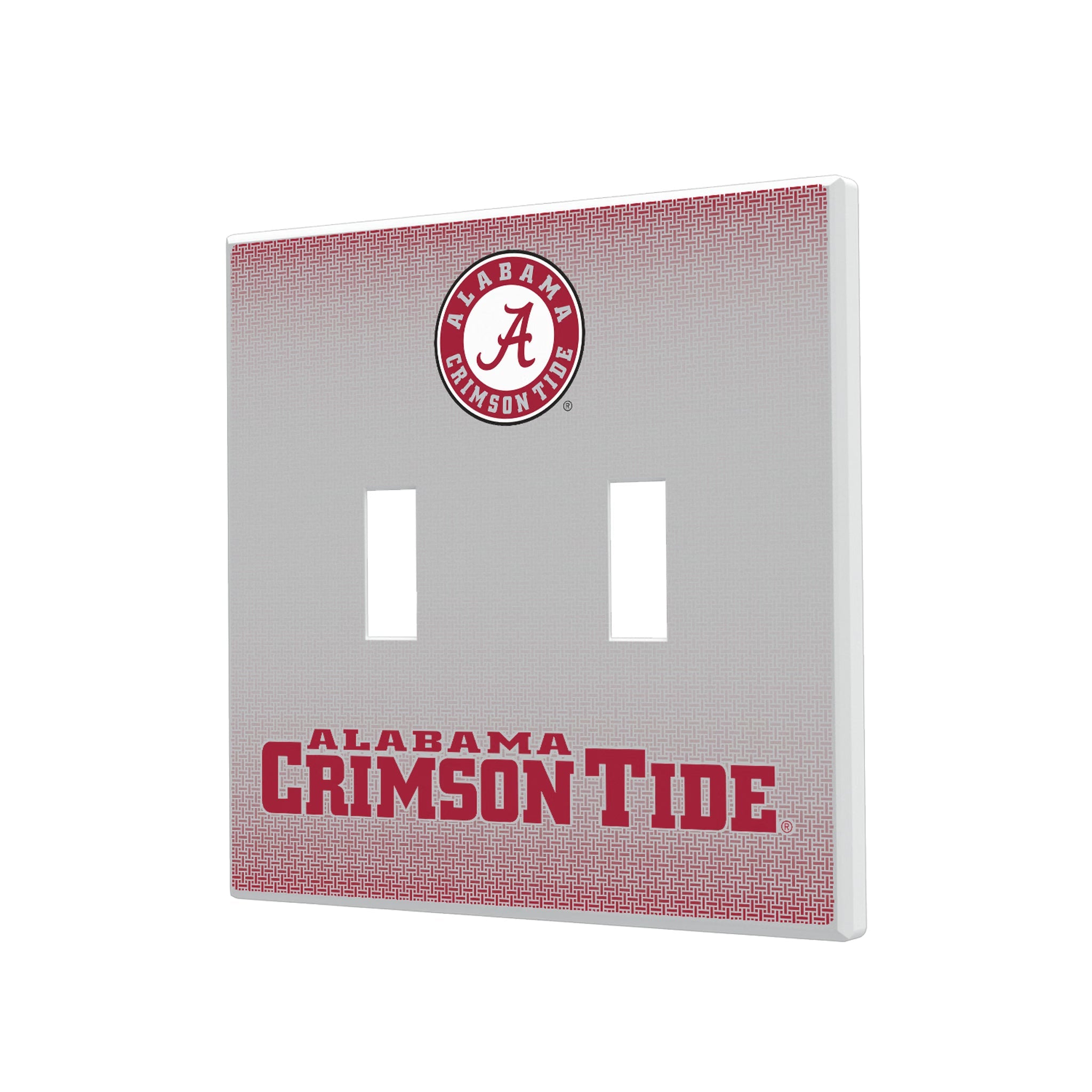 University of Alabama Crimson Tide Linen Hidden-Screw Light Switch Plate
