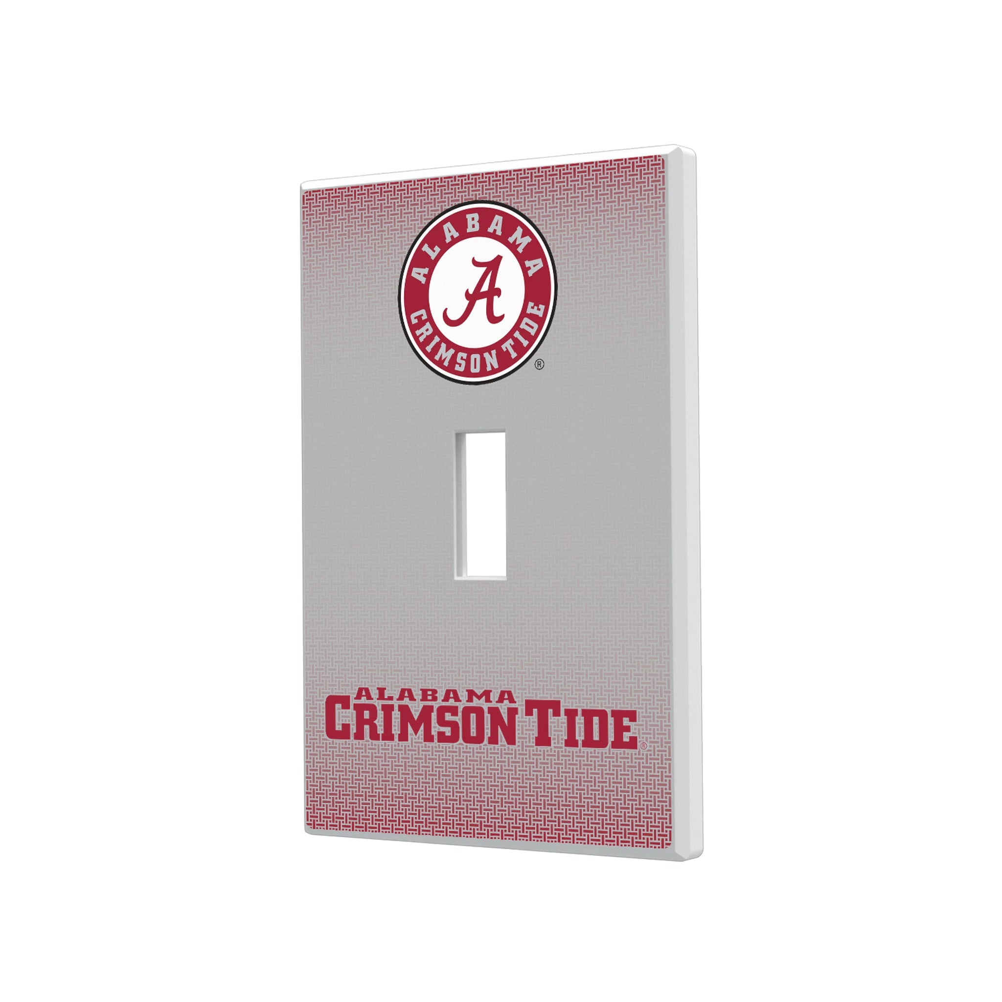 University of Alabama Crimson Tide Linen Hidden-Screw Light Switch Plate