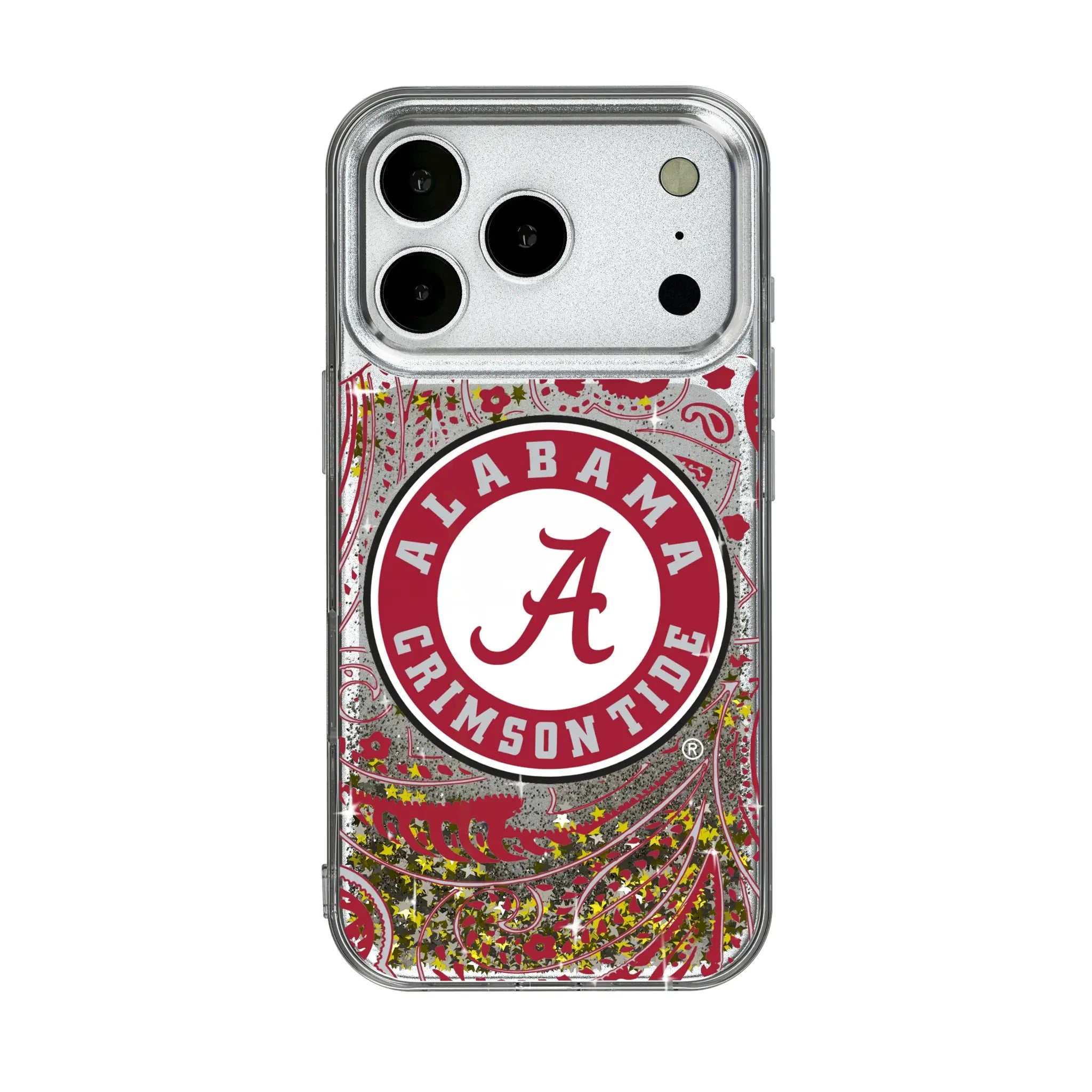 University of Alabama Crimson Tide Paisley Glitter Phone Case