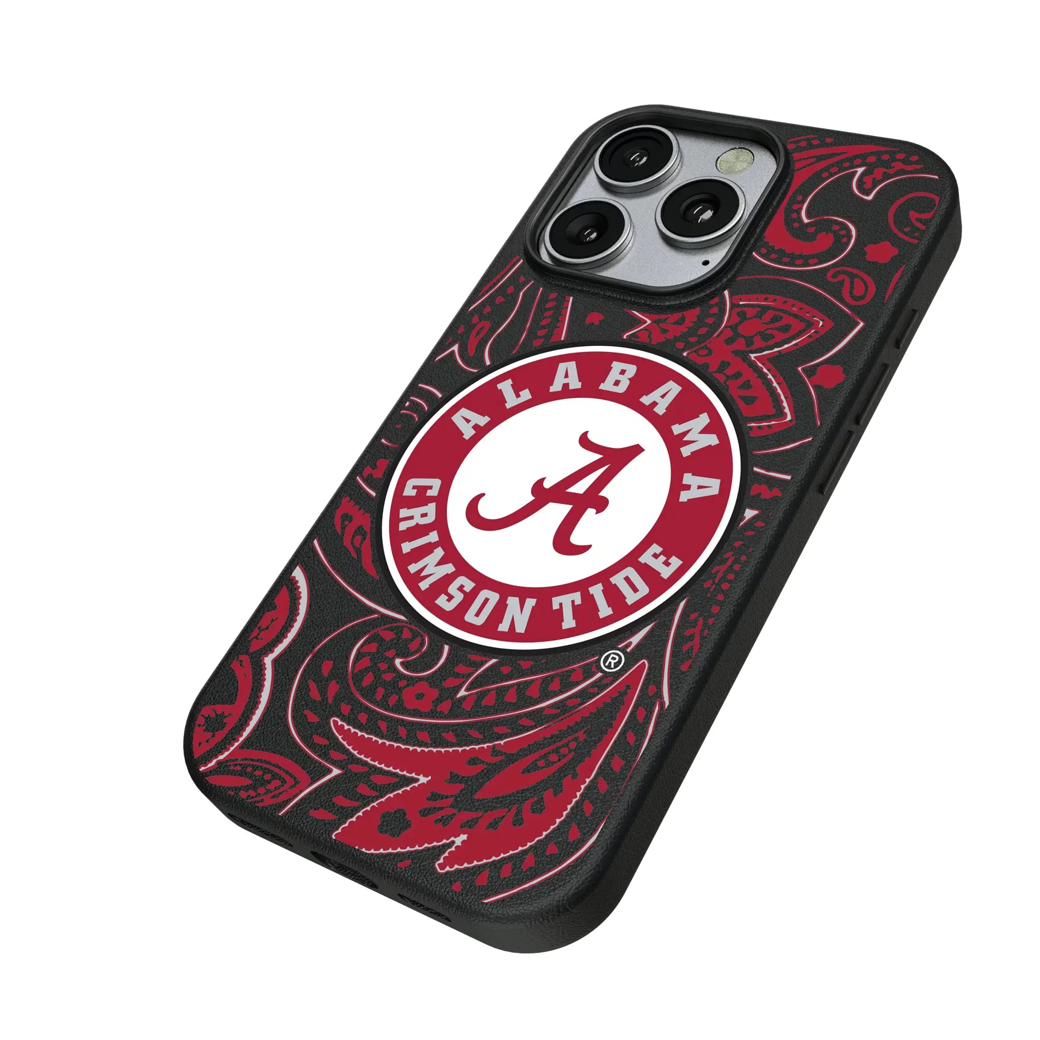 University of Alabama Crimson Tide Paisley MagSafe Compatible Phone Case for Apple iPhone