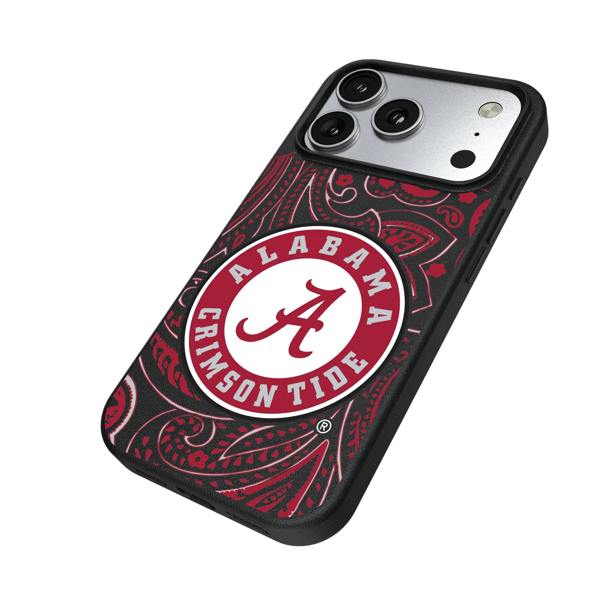 University of Alabama Crimson Tide Paisley MagSafe Compatible Phone Case for Apple iPhone