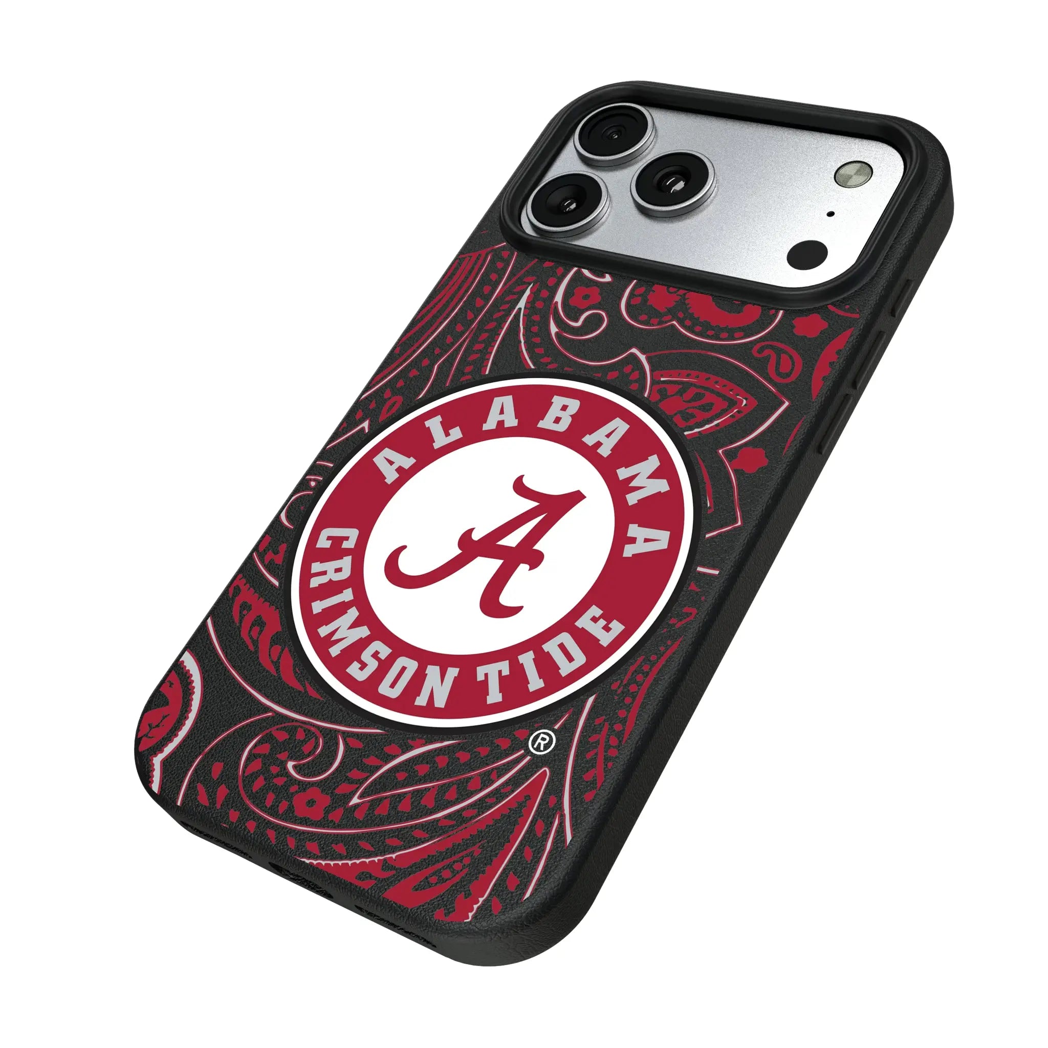 University of Alabama Crimson Tide Paisley MagSafe Compatible Phone Case for Apple iPhone