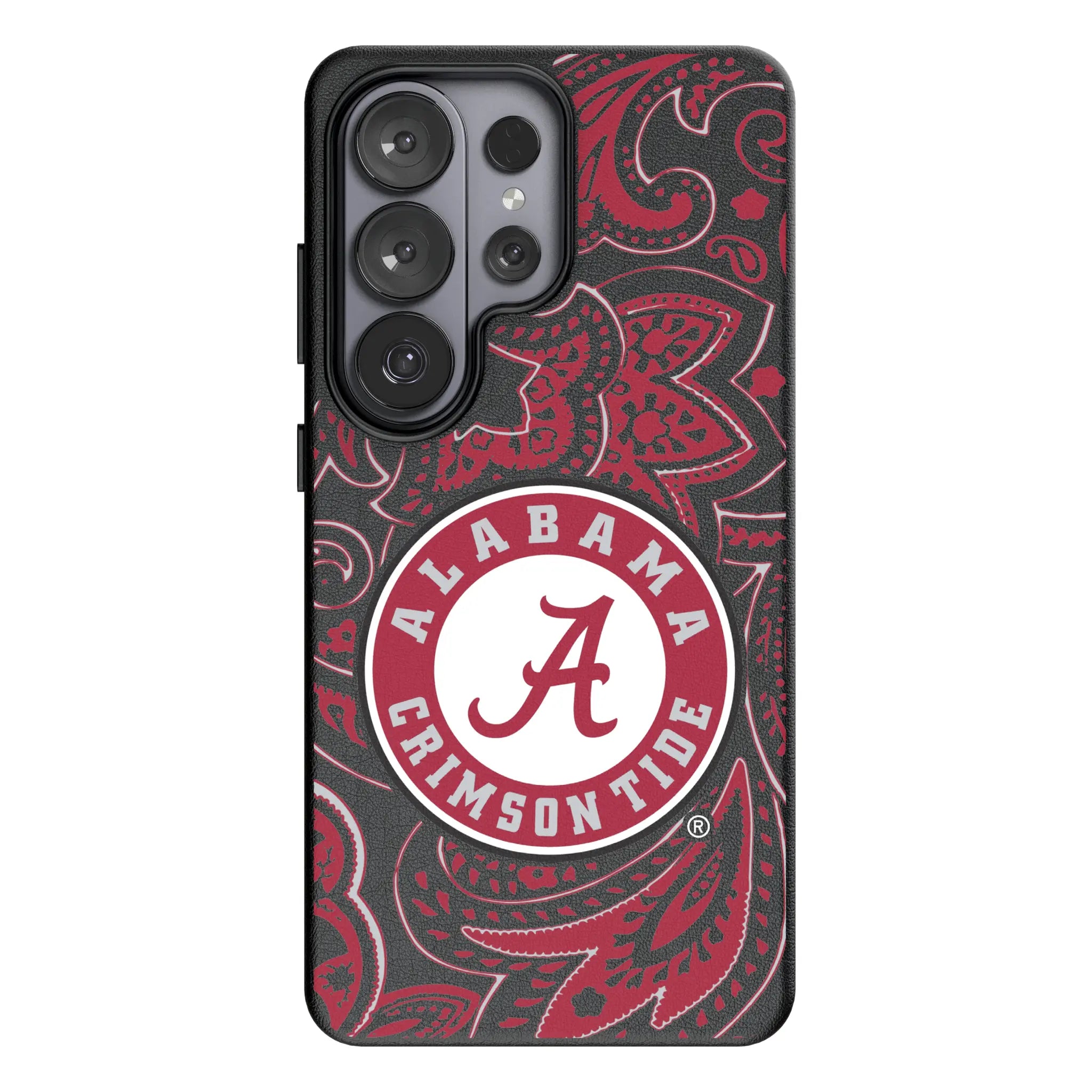 University of Alabama Crimson Tide Paisley MagSafe Compatible Phone Case for Samsung Galaxy