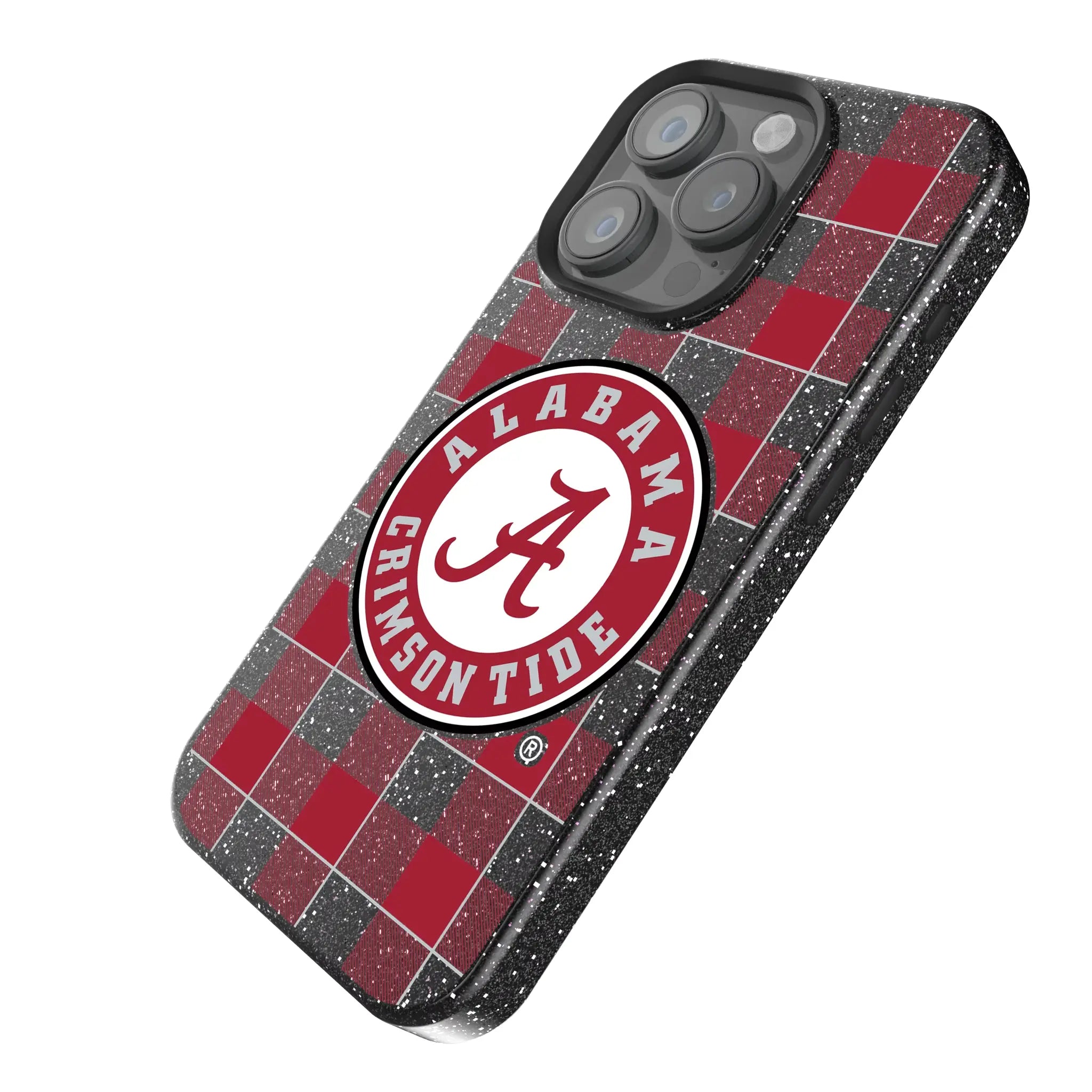 University of Alabama Crimson Tide Plaid Bling Phone Case