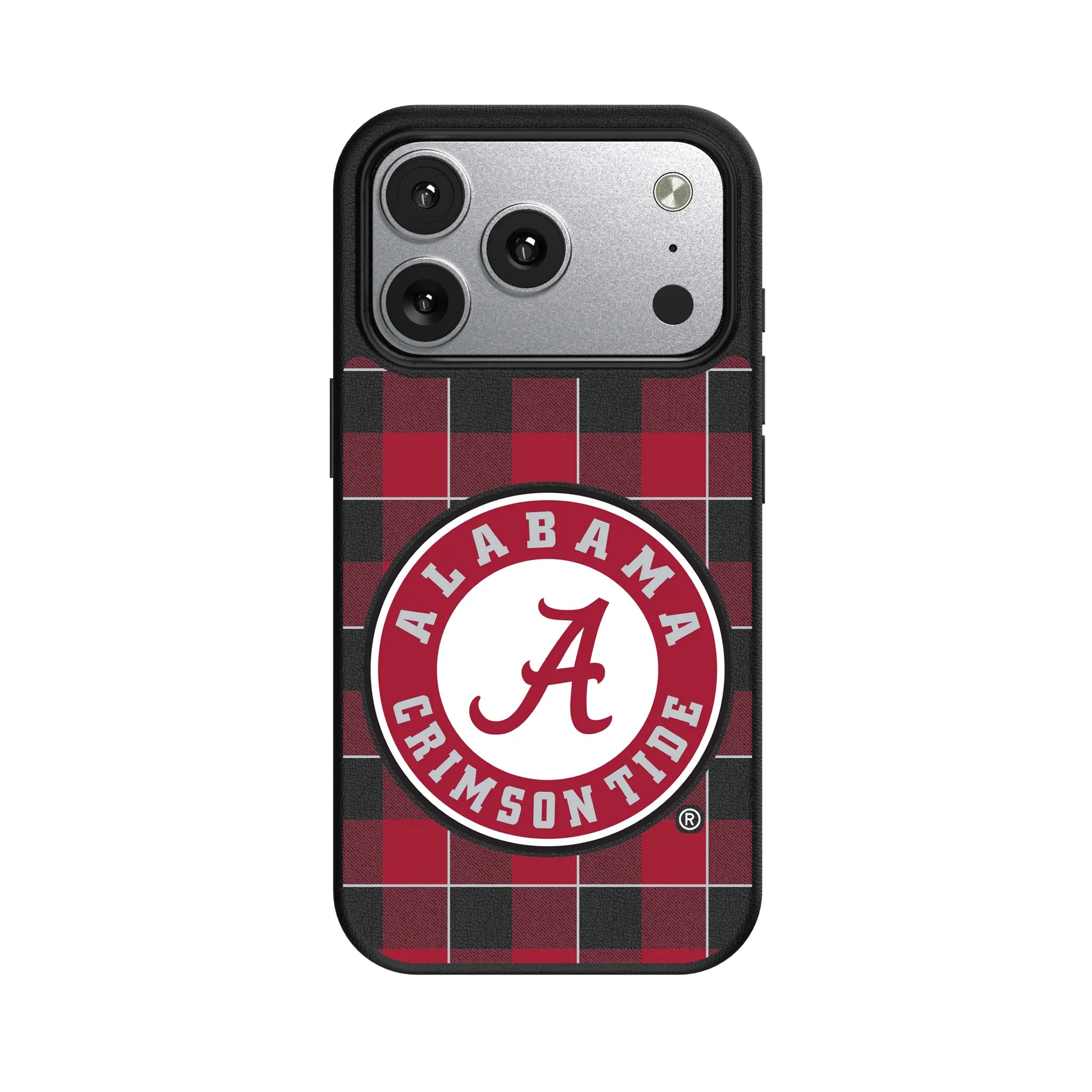 University of Alabama Crimson Tide Plaid MagSafe Compatible Phone Case for Apple iPhone