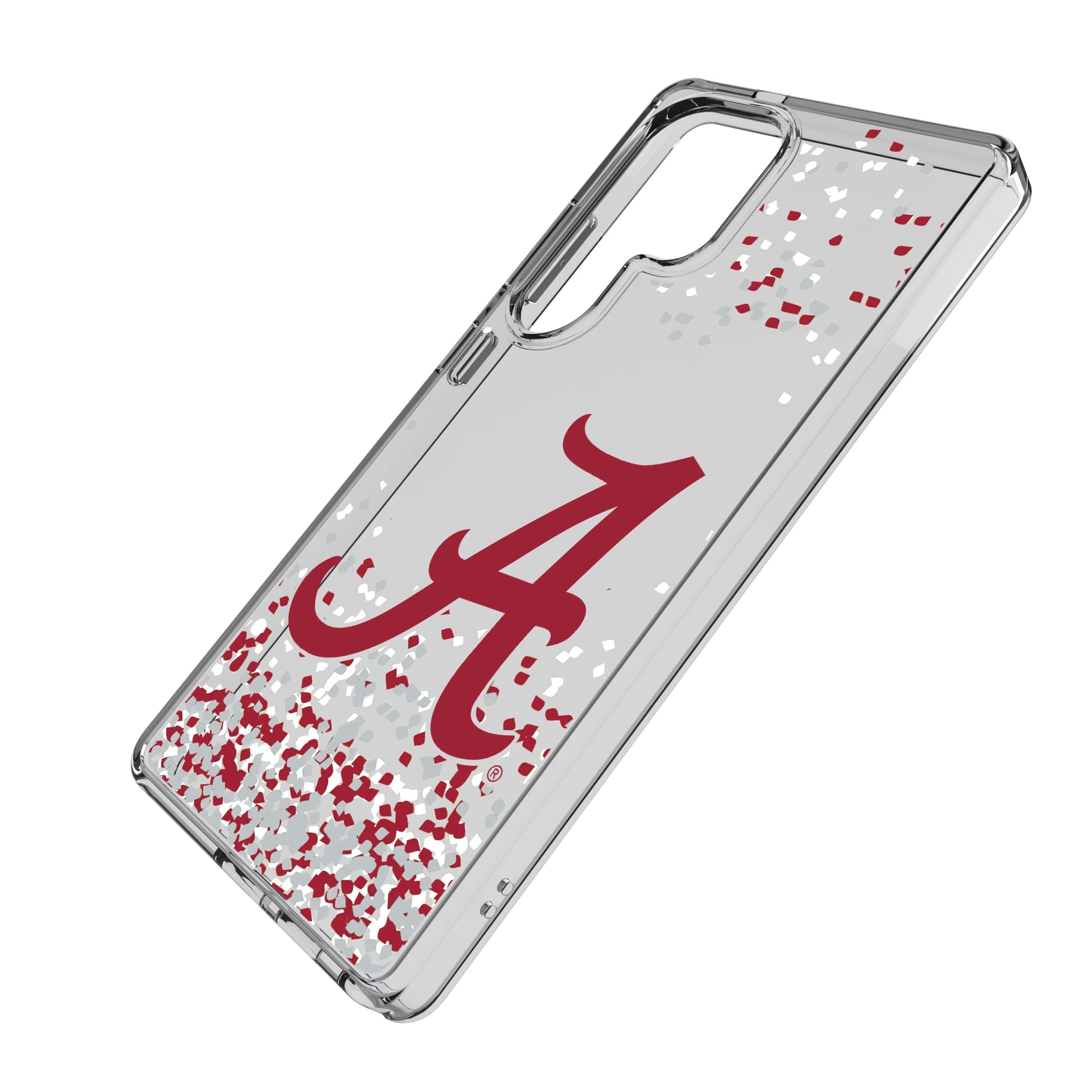 University of Alabama Crimson Tide Script A Confetti Clear Phone Case for Samsung Galaxy
