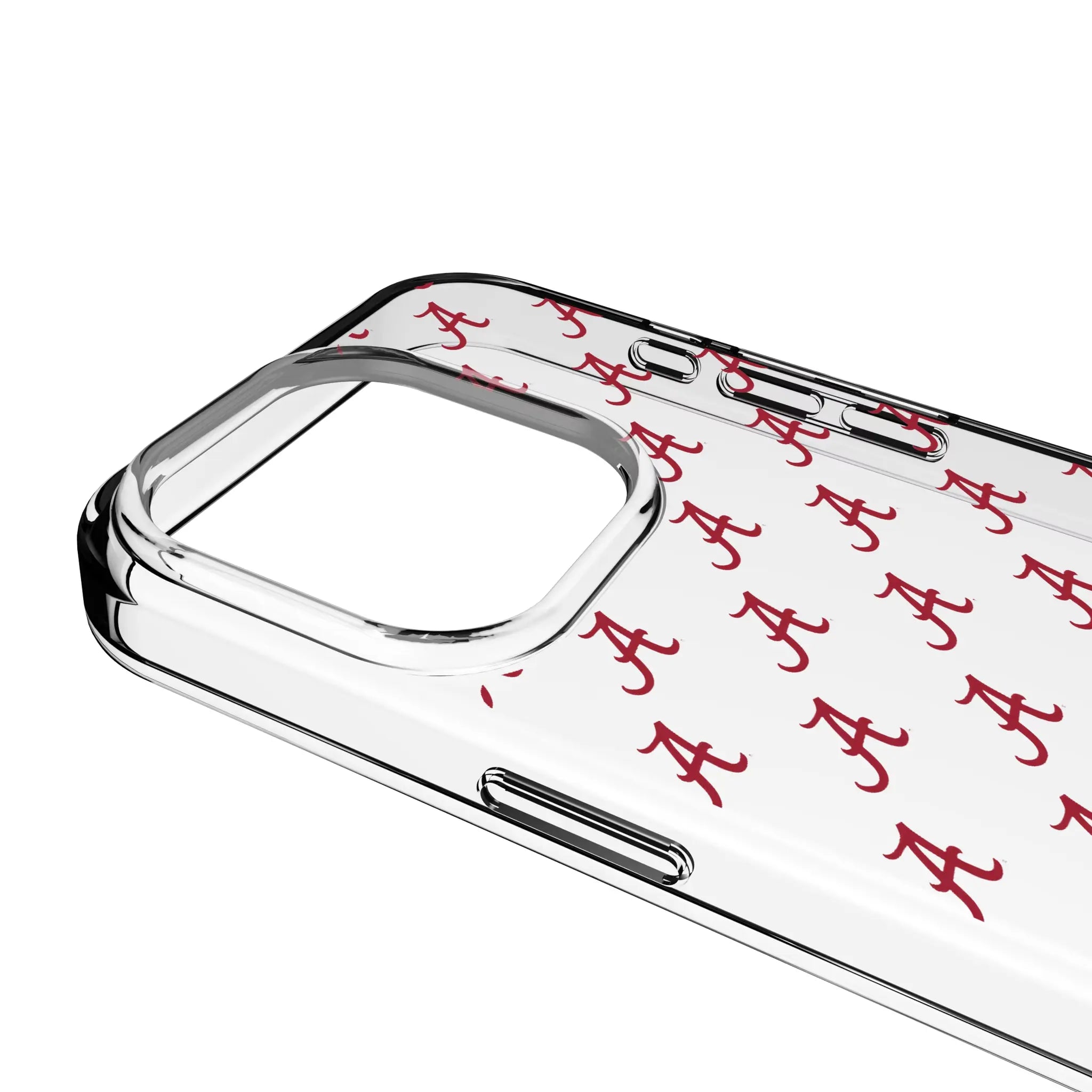 University of Alabama Crimson Tide Script A Fashion Pattern Clear Phone Case for Apple iPhone