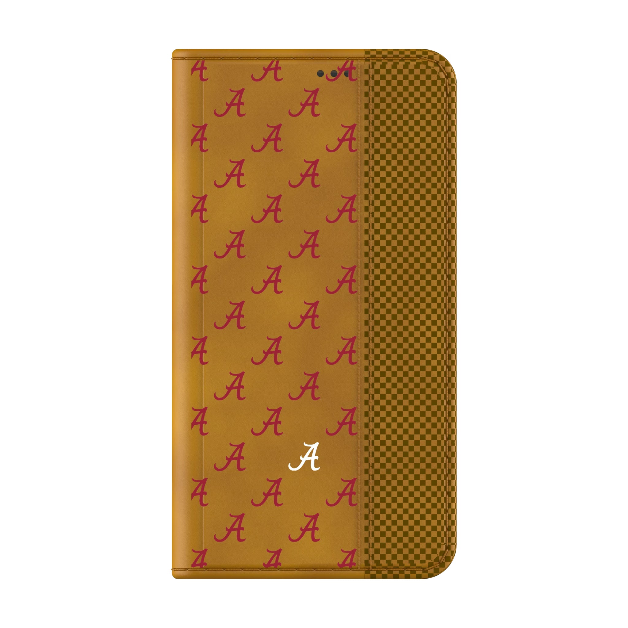 University of Alabama Crimson Tide Script A Fashion Pattern Folio Phone Case for Samsung Galaxy