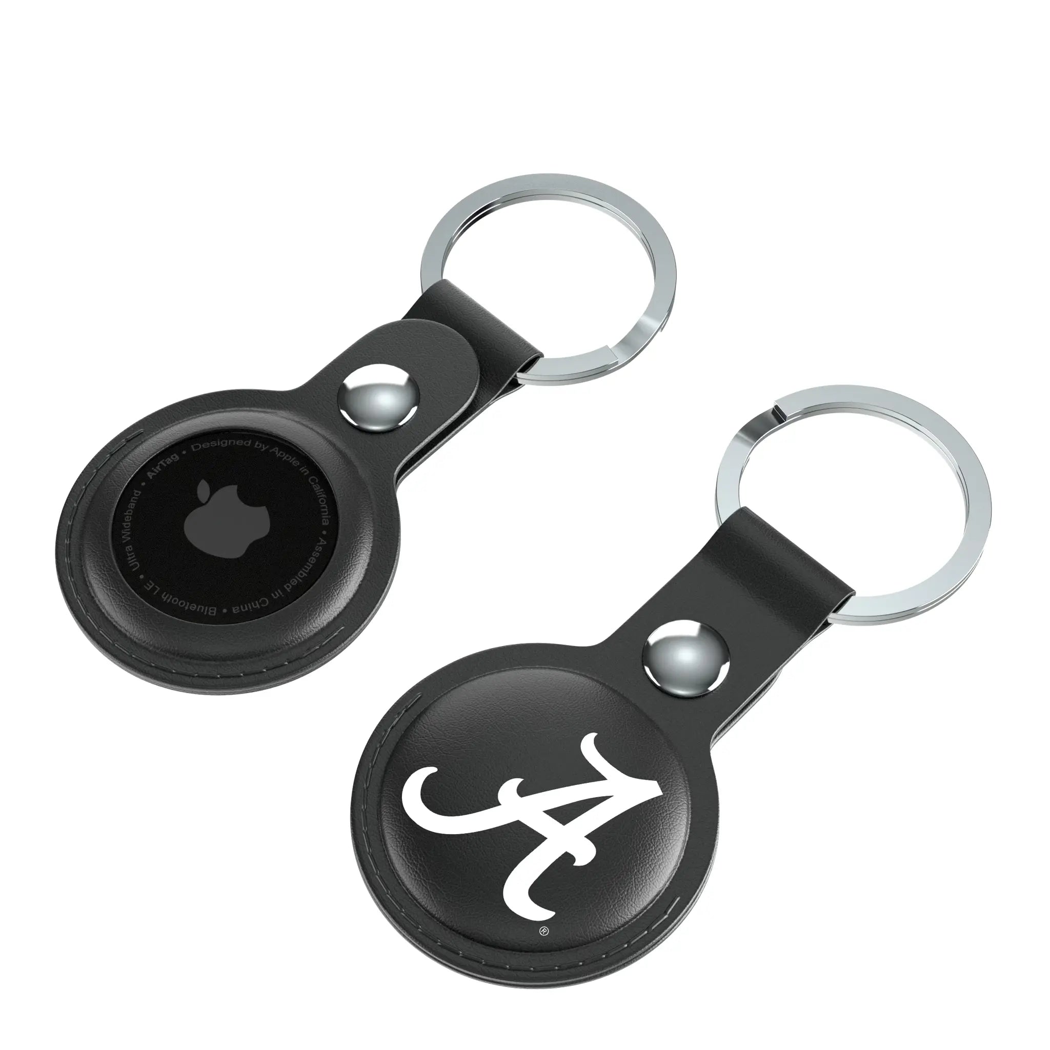 University of Alabama Crimson Tide Script A Insignia Black Airtag Holder 2-Pack