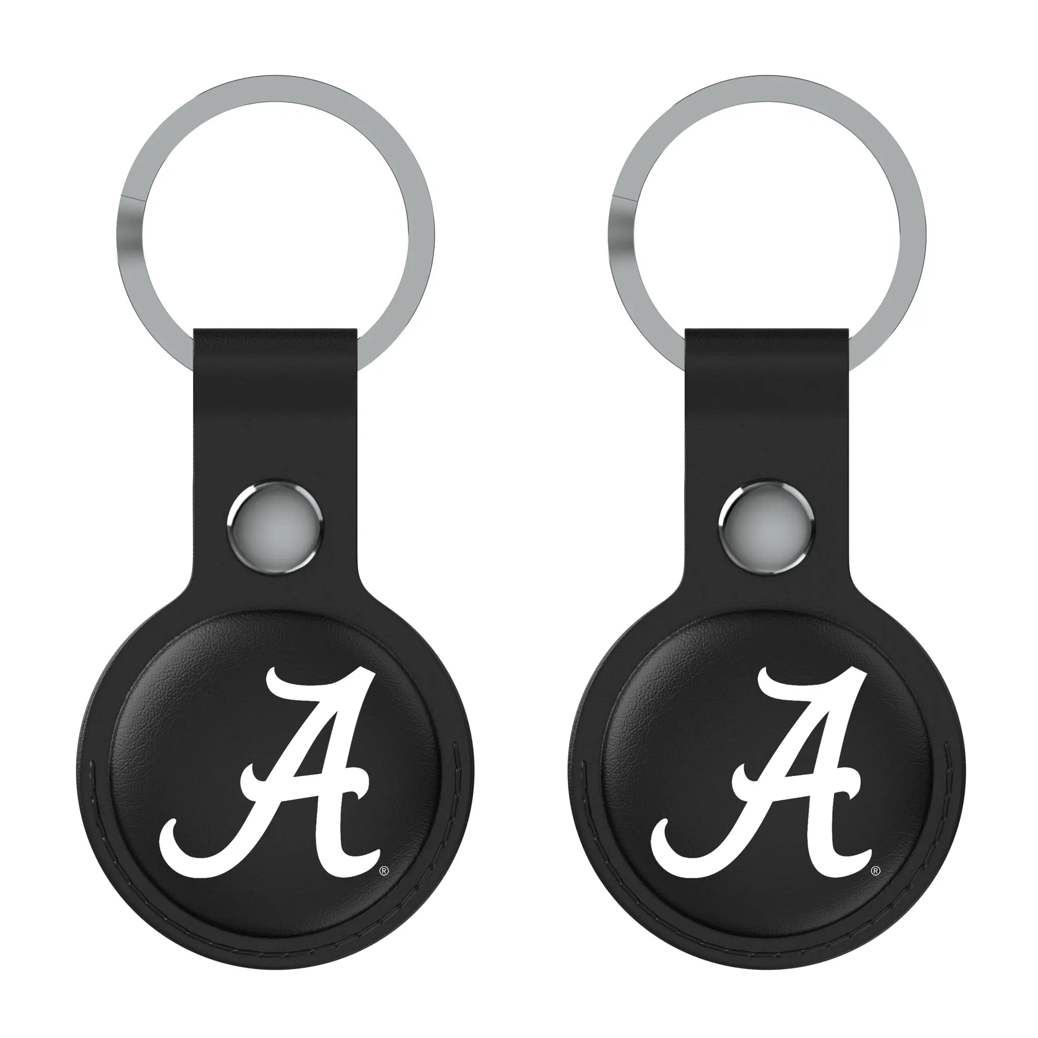 University of Alabama Crimson Tide Script A Insignia Black Airtag Holder 2-Pack