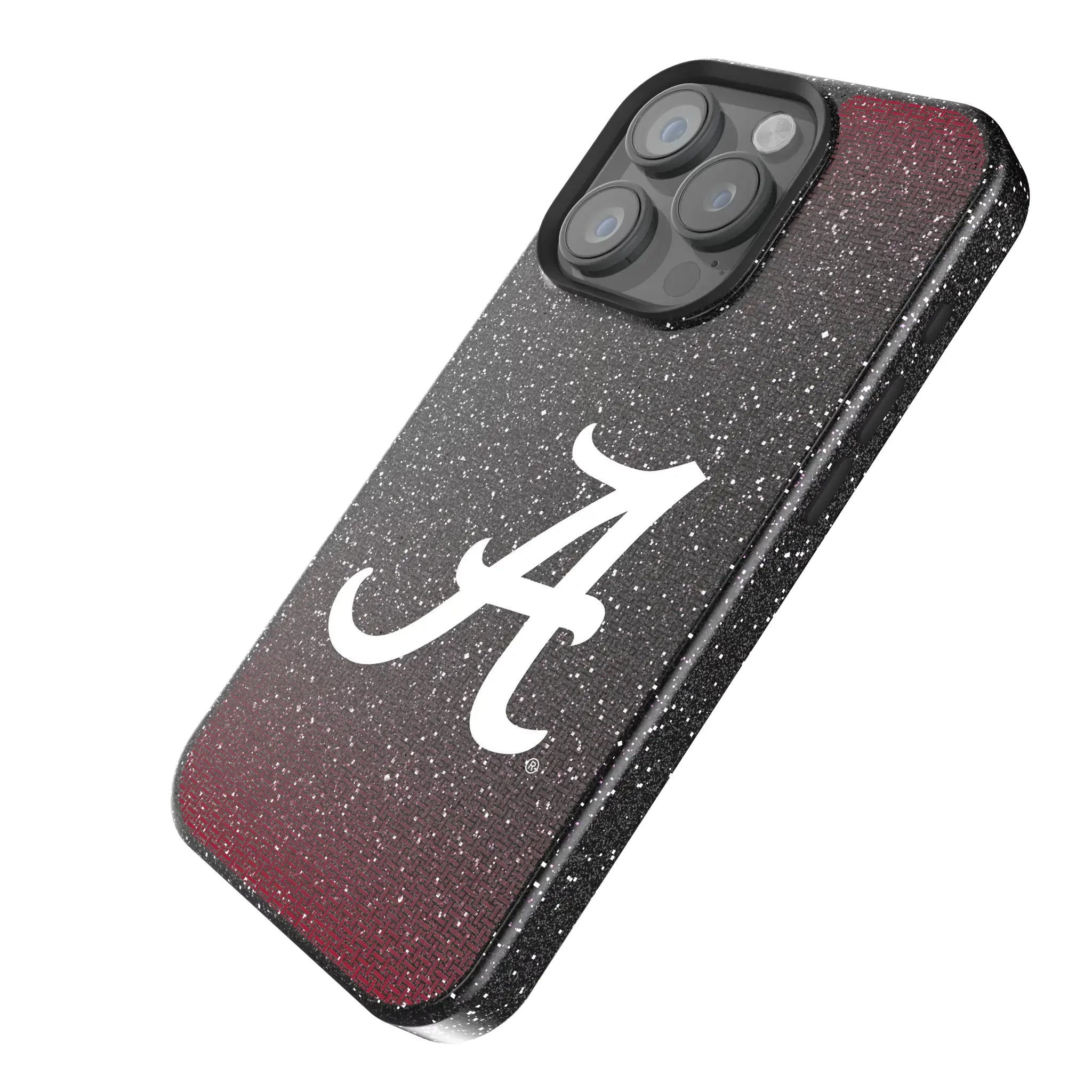 University of Alabama Crimson Tide Script A Linen Bling Phone Case for Apple iPhone