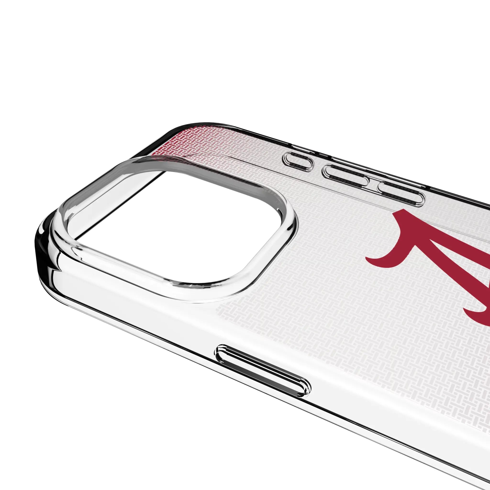 University of Alabama Crimson Tide Script A Linen Clear Phone Case for Apple iPhone
