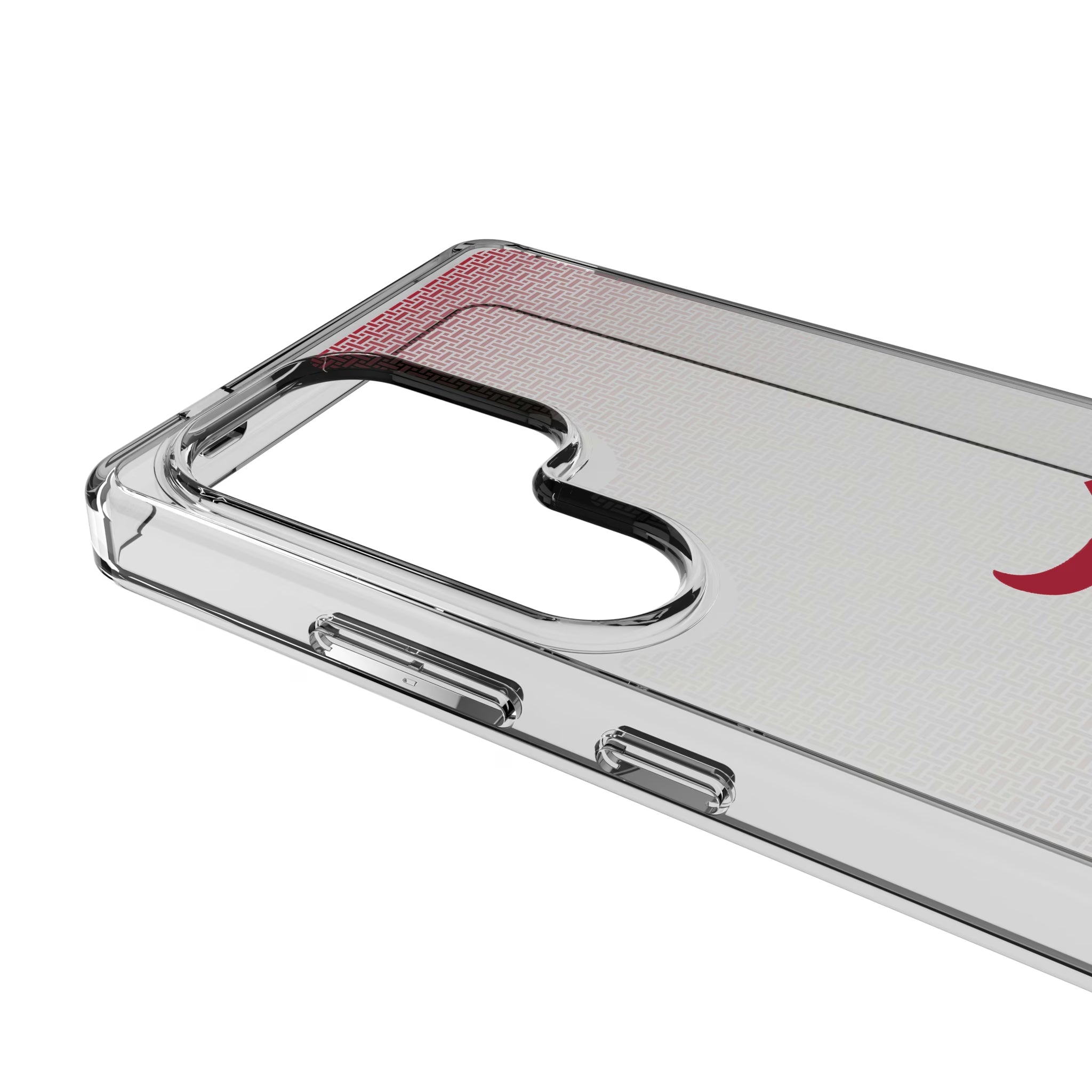 University of Alabama Crimson Tide Script A Linen Clear Phone Case for Samsung Galaxy