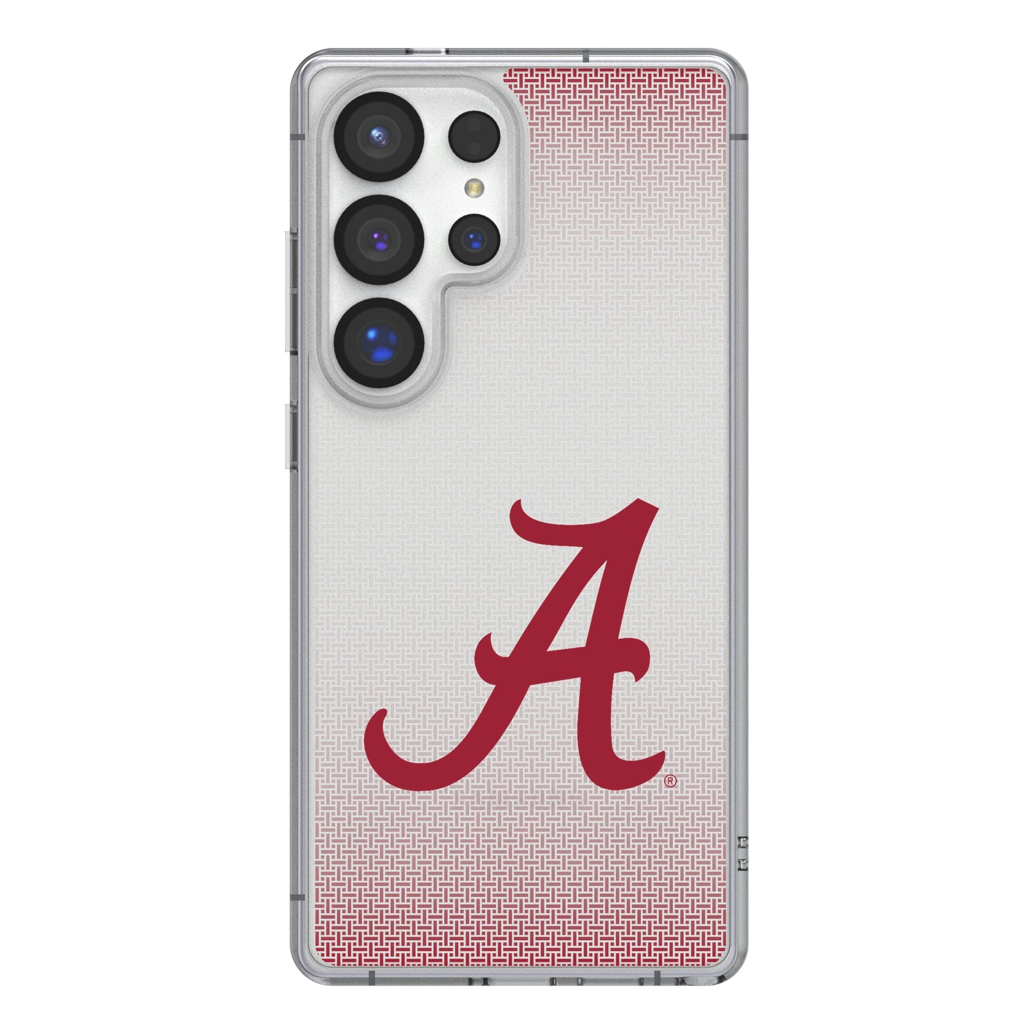 University of Alabama Crimson Tide Script A Linen Clear Phone Case for Samsung Galaxy