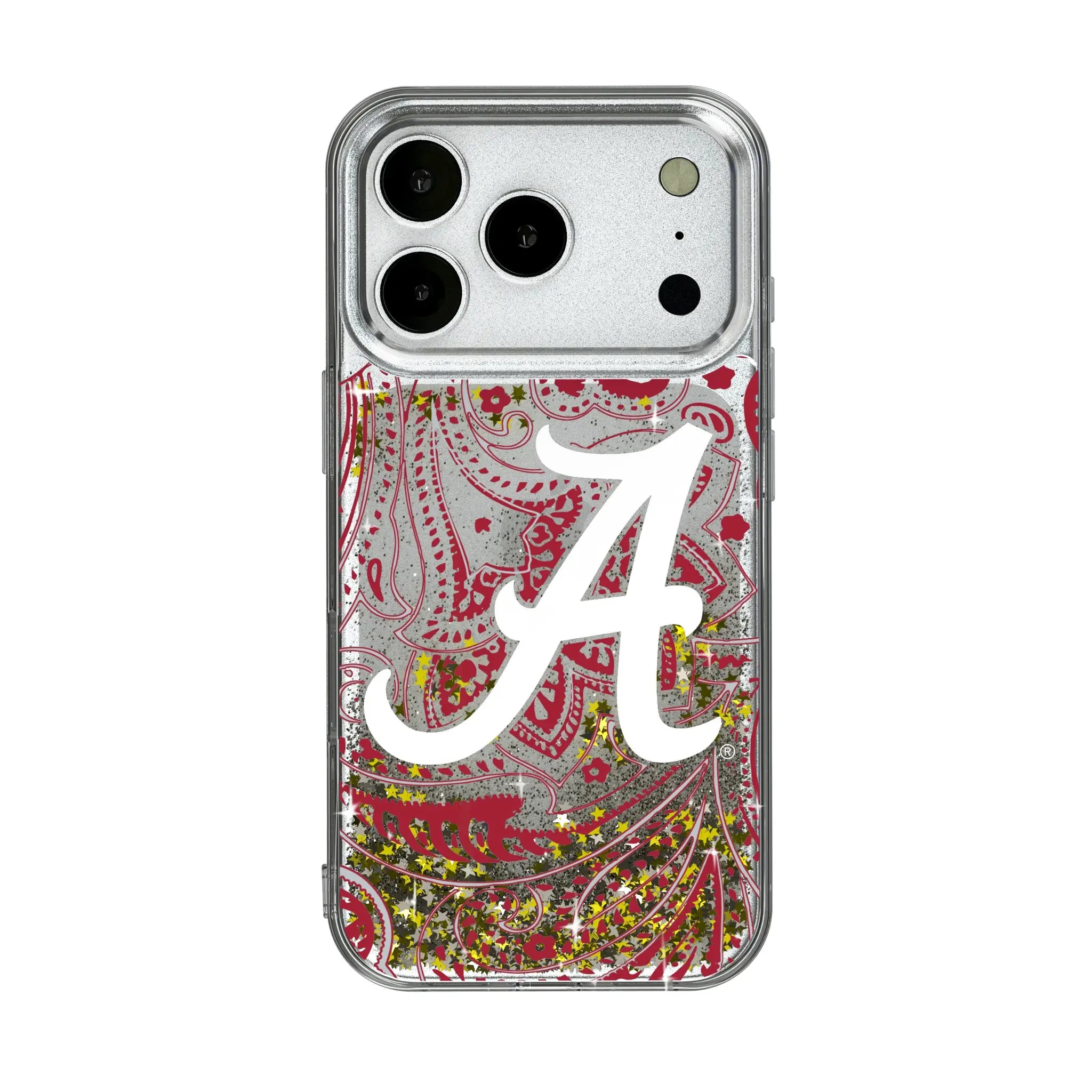 University of Alabama Crimson Tide Script A Paisley Glitter Phone Case