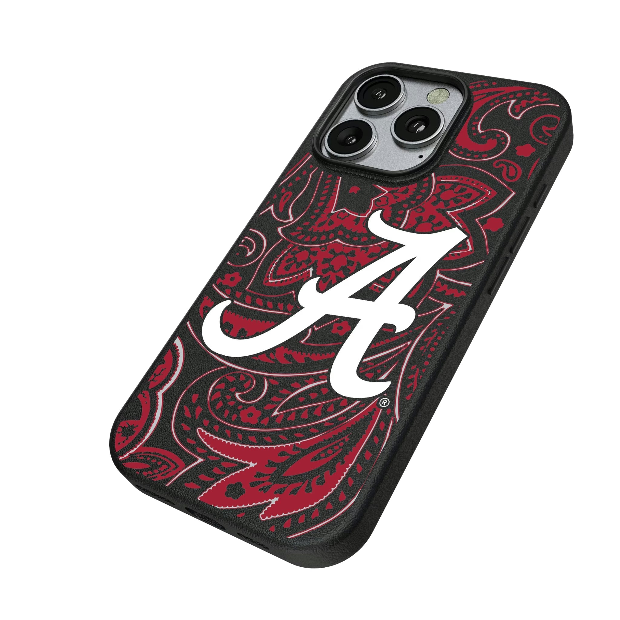 University of Alabama Crimson Tide Script A Paisley MagSafe Compatible Phone Case for Apple iPhone - Sports Gifts, Sports Memorabilia, Sports Collectibles, Fan Shop
