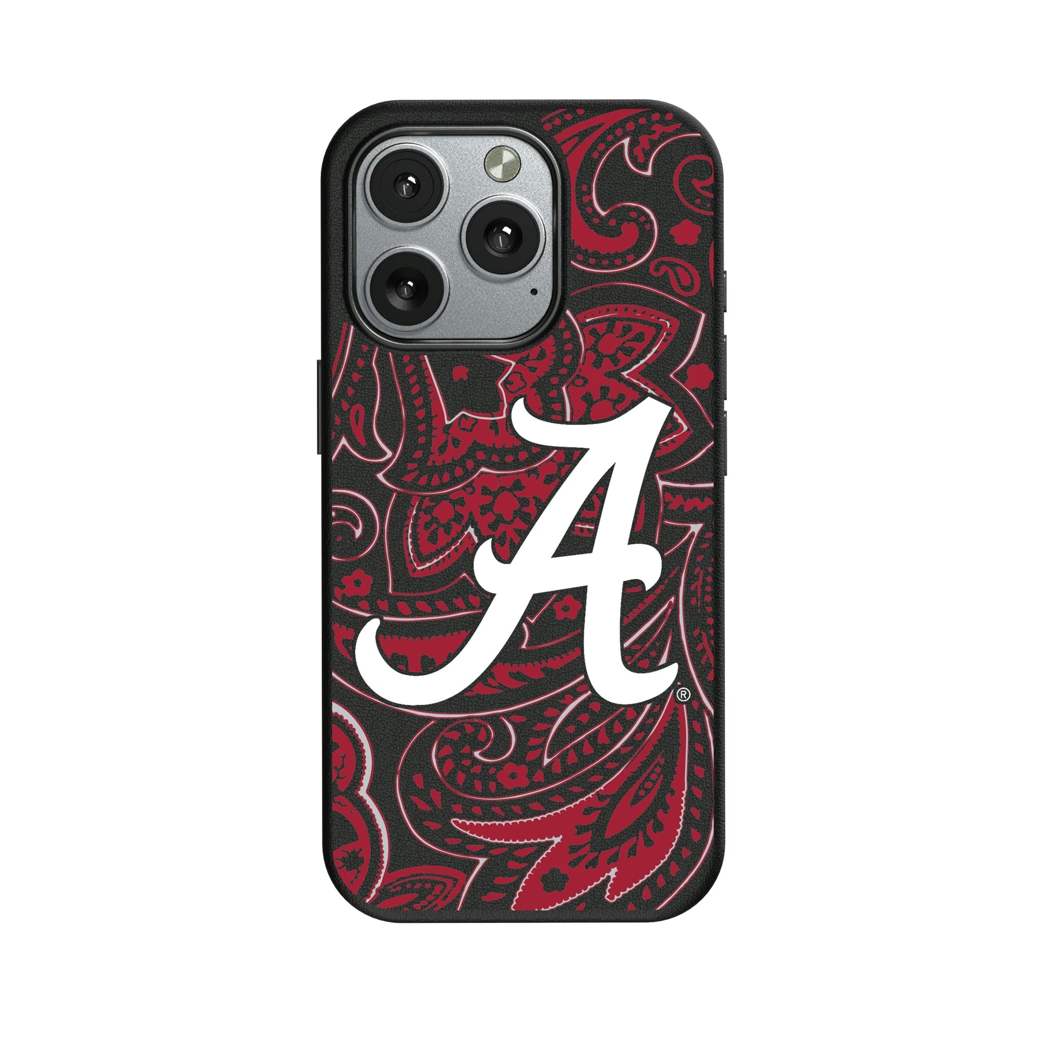 University of Alabama Crimson Tide Script A Paisley MagSafe Compatible Phone Case for Apple iPhone - Sports Gifts, Sports Memorabilia, Sports Collectibles, Fan Shop