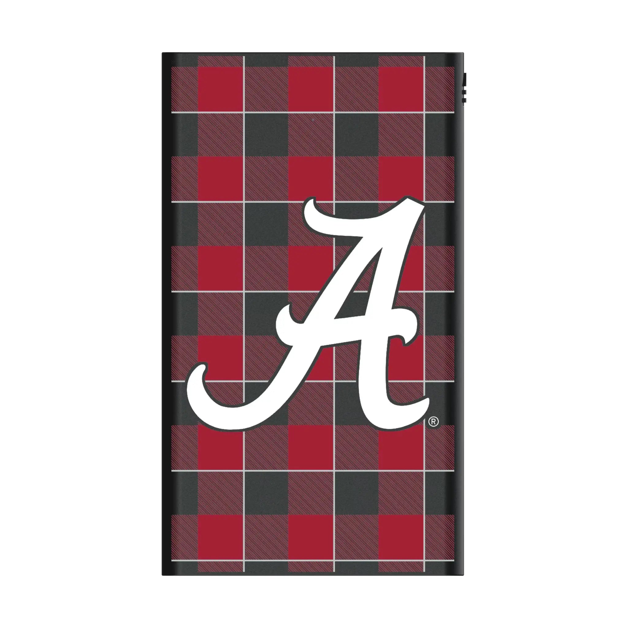 University of Alabama Crimson Tide Script A Plaid 5000mAh Flat Powerbank