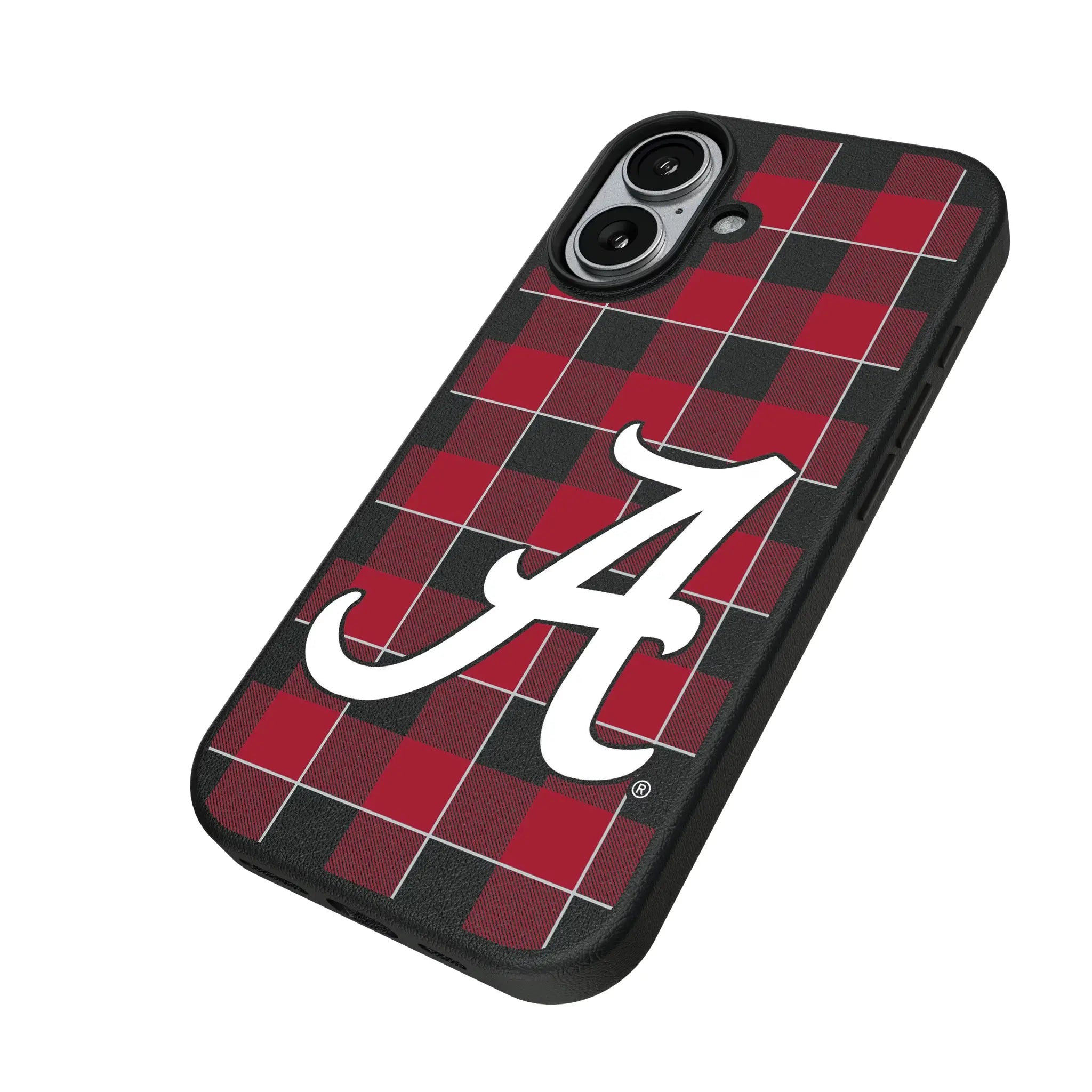 University of Alabama Crimson Tide Script A Plaid MagSafe Compatible Phone Case for Apple iPhone