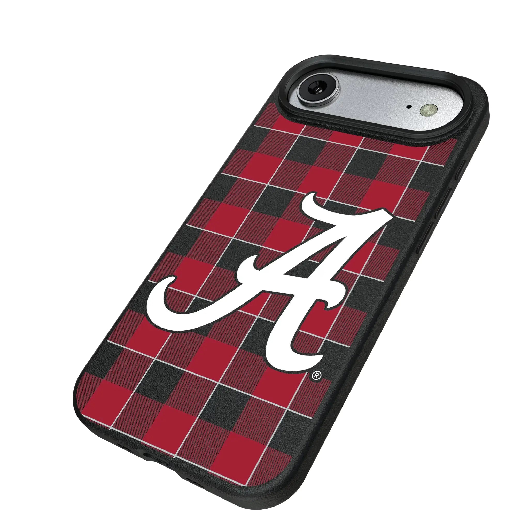 University of Alabama Crimson Tide Script A Plaid MagSafe Compatible Phone Case for Apple iPhone