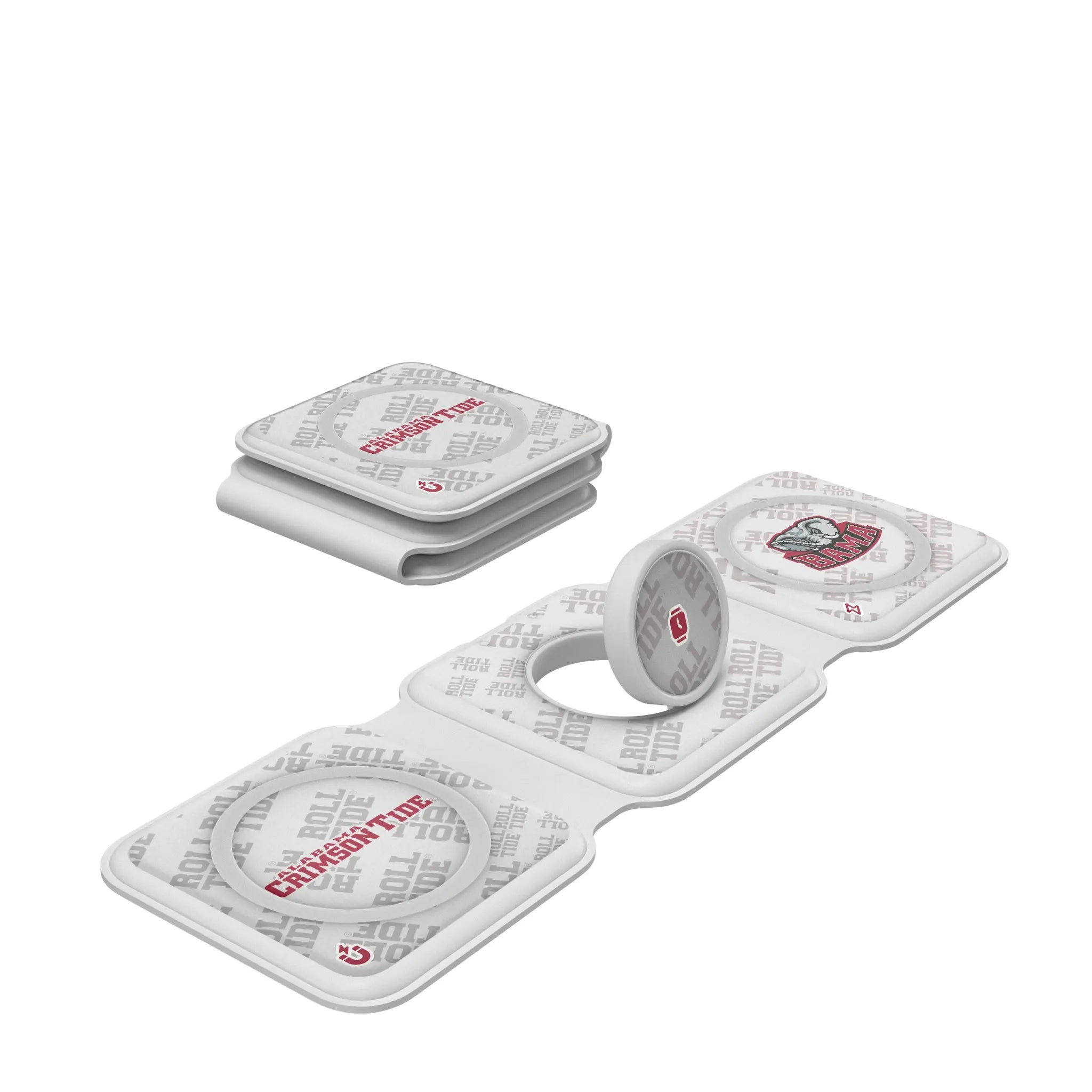 University of Alabama Crimson Tide Script A Quadtile Foldable 3 in 1 Charger