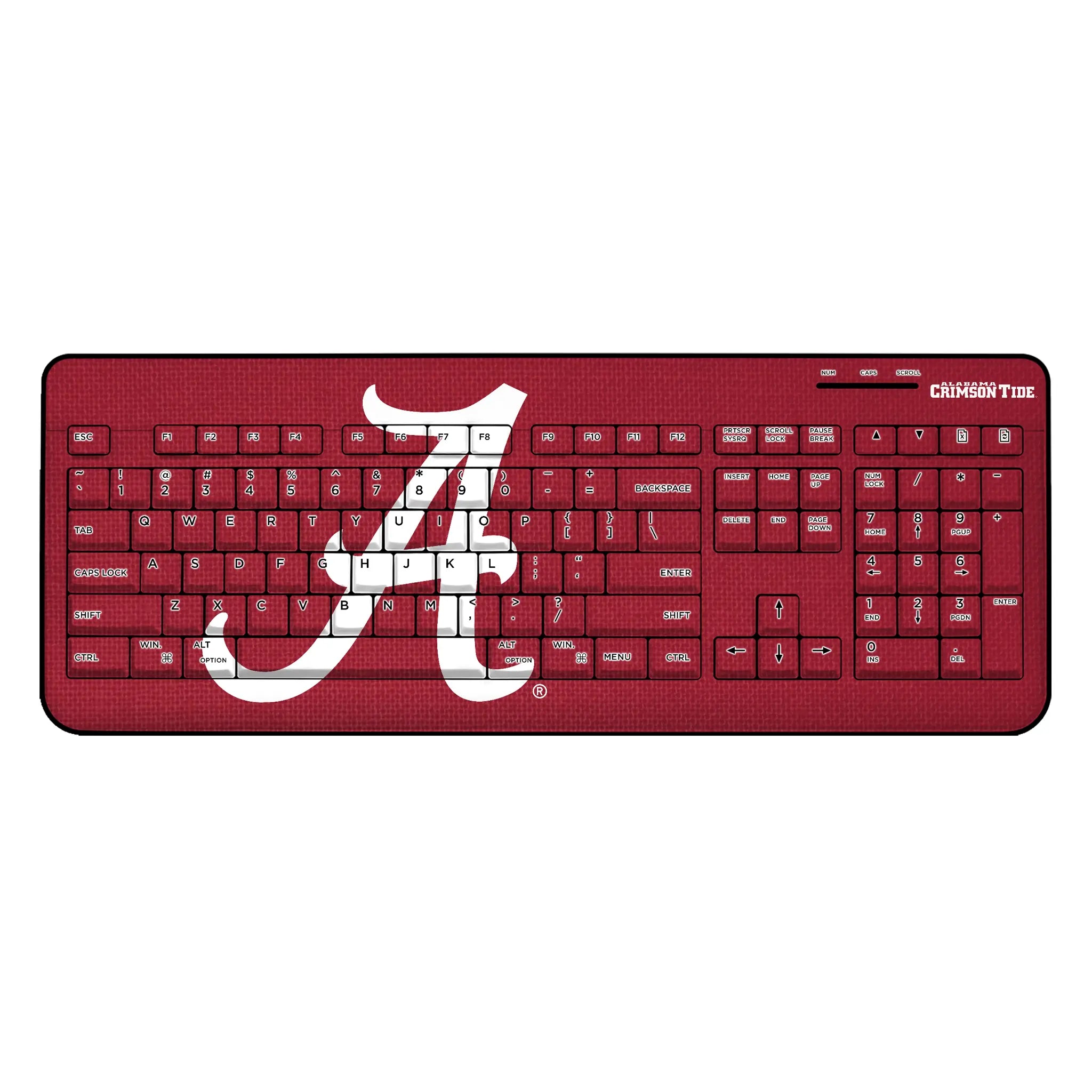 University of Alabama Crimson Tide Script A Solid Wireless USB Keyboard