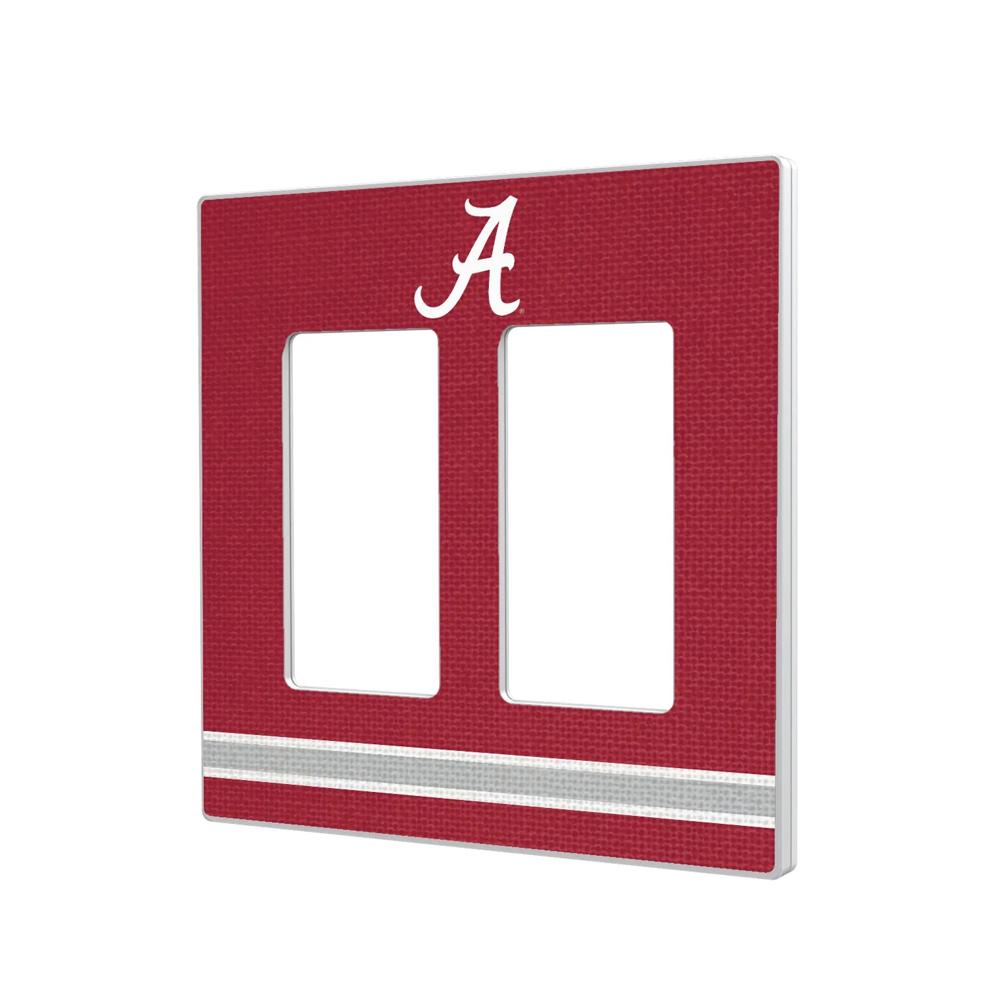 University of Alabama Crimson Tide Script A Stripe Hidden-Screw Light Switch Plate