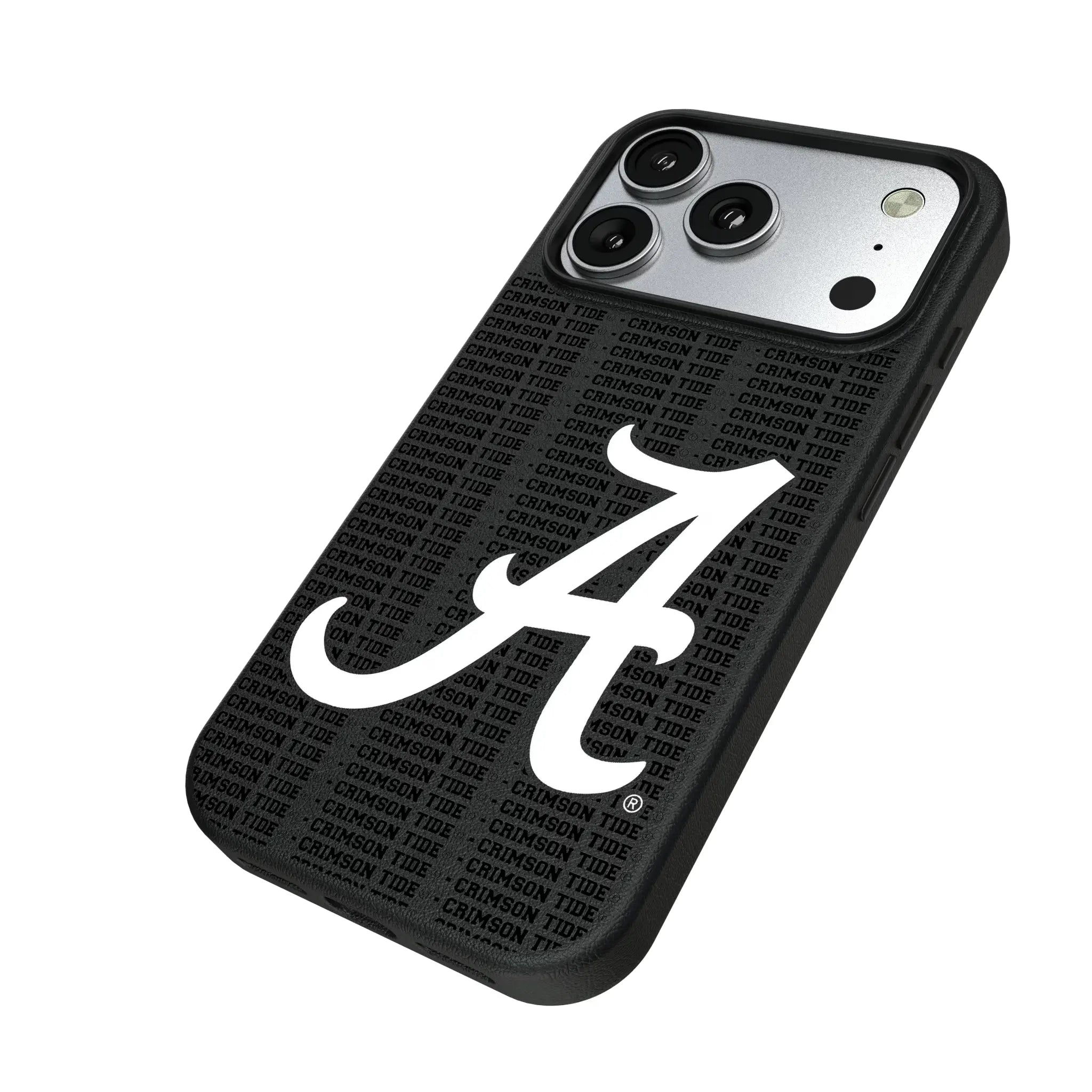 University of Alabama Crimson Tide Script A Text Backdrop MagSafe Compatible Phone Case for Apple iPhone