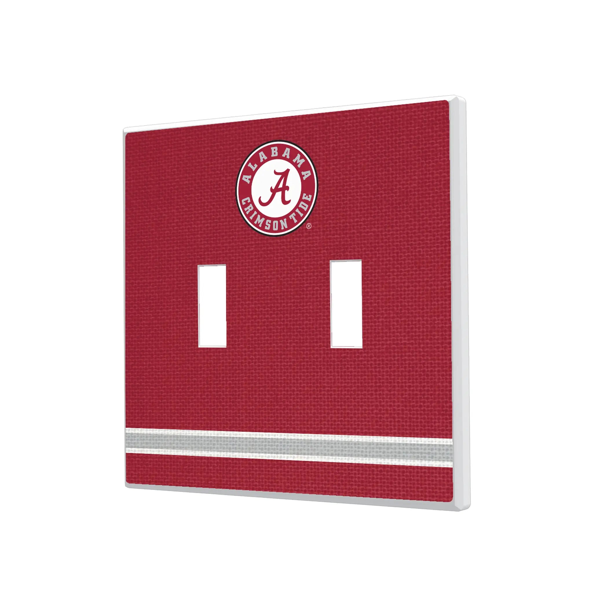 University of Alabama Crimson Tide Stripe Hidden-Screw Light Switch Plate
