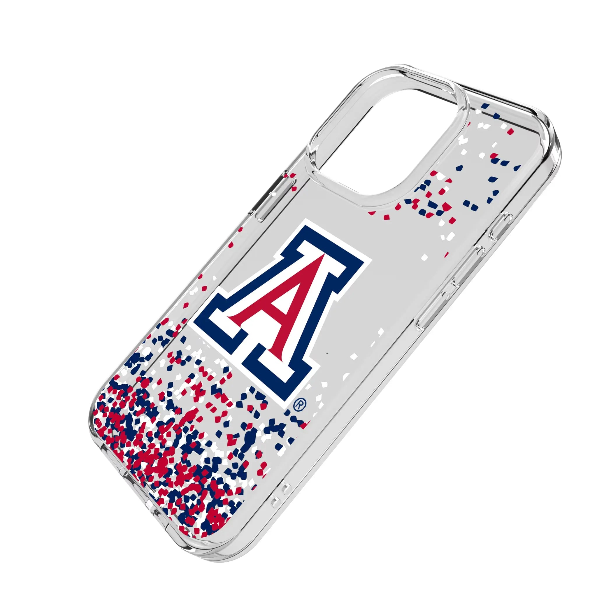 University of Arizona Wildcats Confetti Clear Phone Case for Apple iPhone