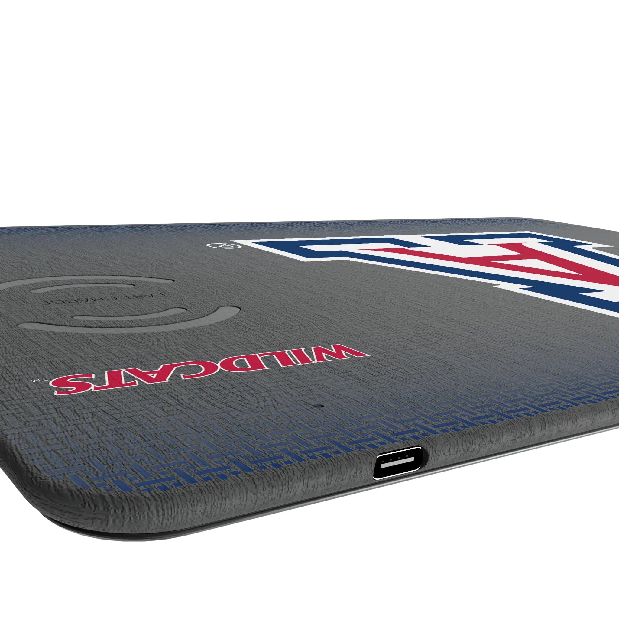 University of Arizona Wildcats Linen 15-Watt Wireless Charger and Mouse Pad