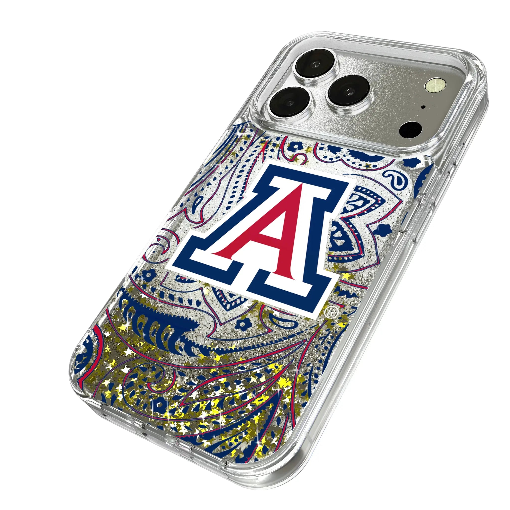 University of Arizona Wildcats Paisley Glitter Phone Case