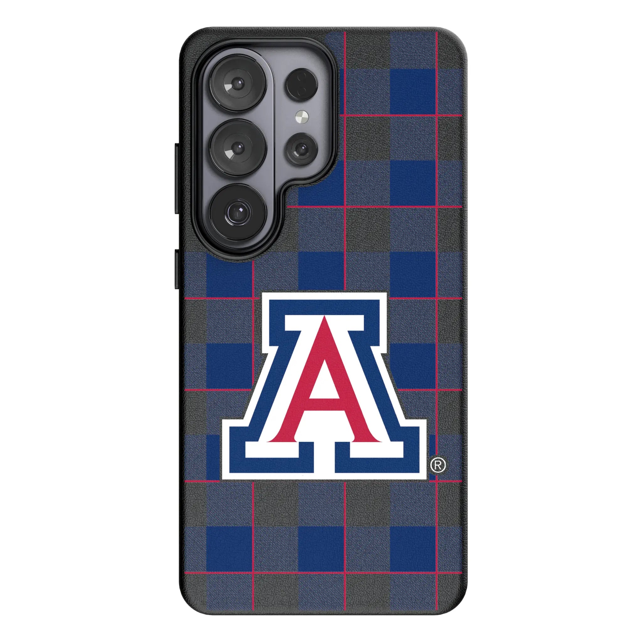 University of Arizona Wildcats Plaid MagSafe Compatible Phone Case for Samsung Galaxy