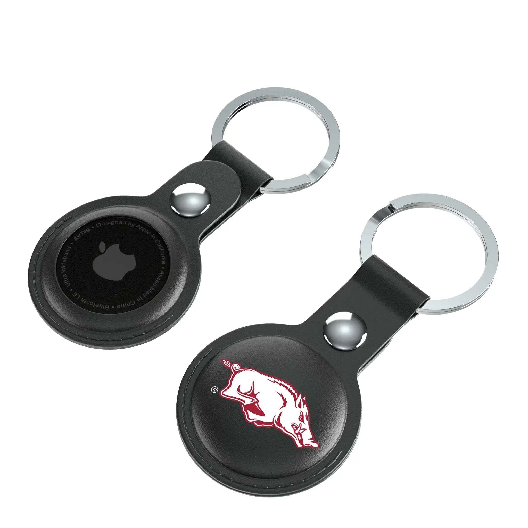 University of Arkansas Fayetteville Razorbacks Insignia Black Airtag Holder 2-Pack