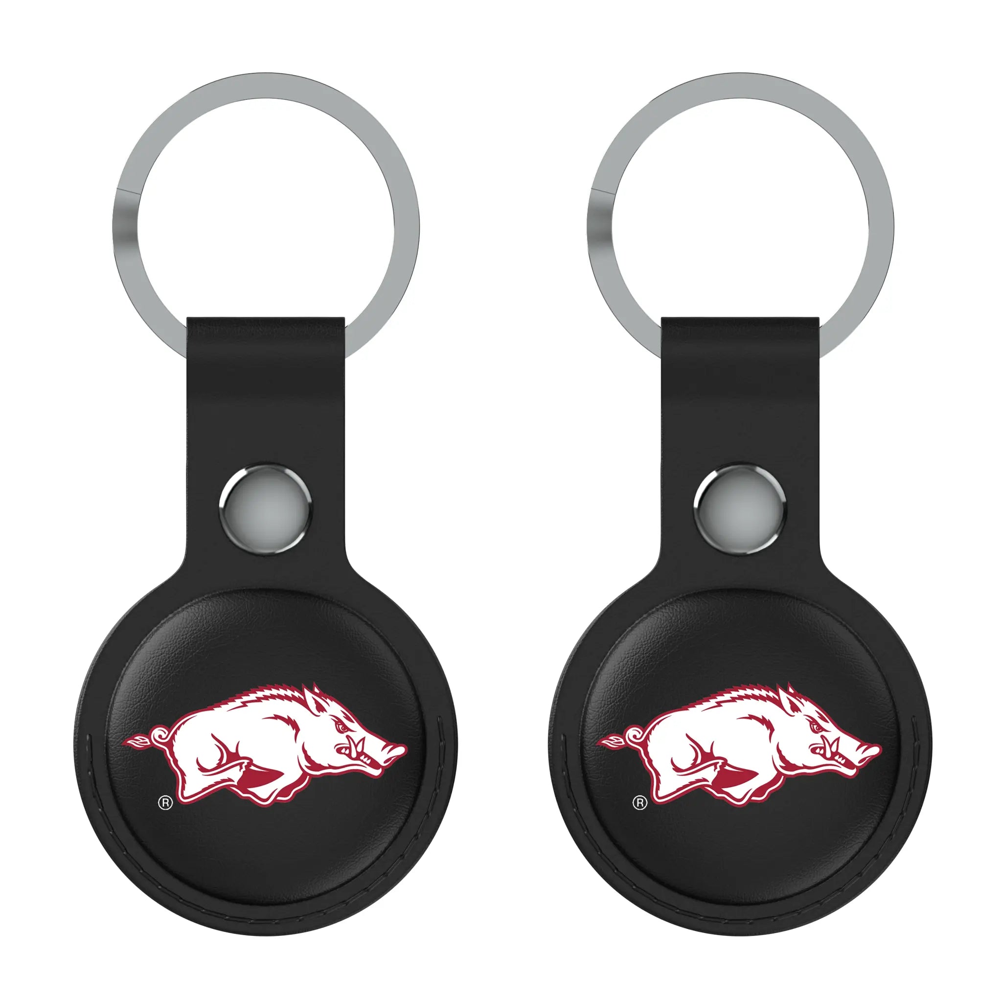 University of Arkansas Fayetteville Razorbacks Insignia Black Airtag Holder 2-Pack