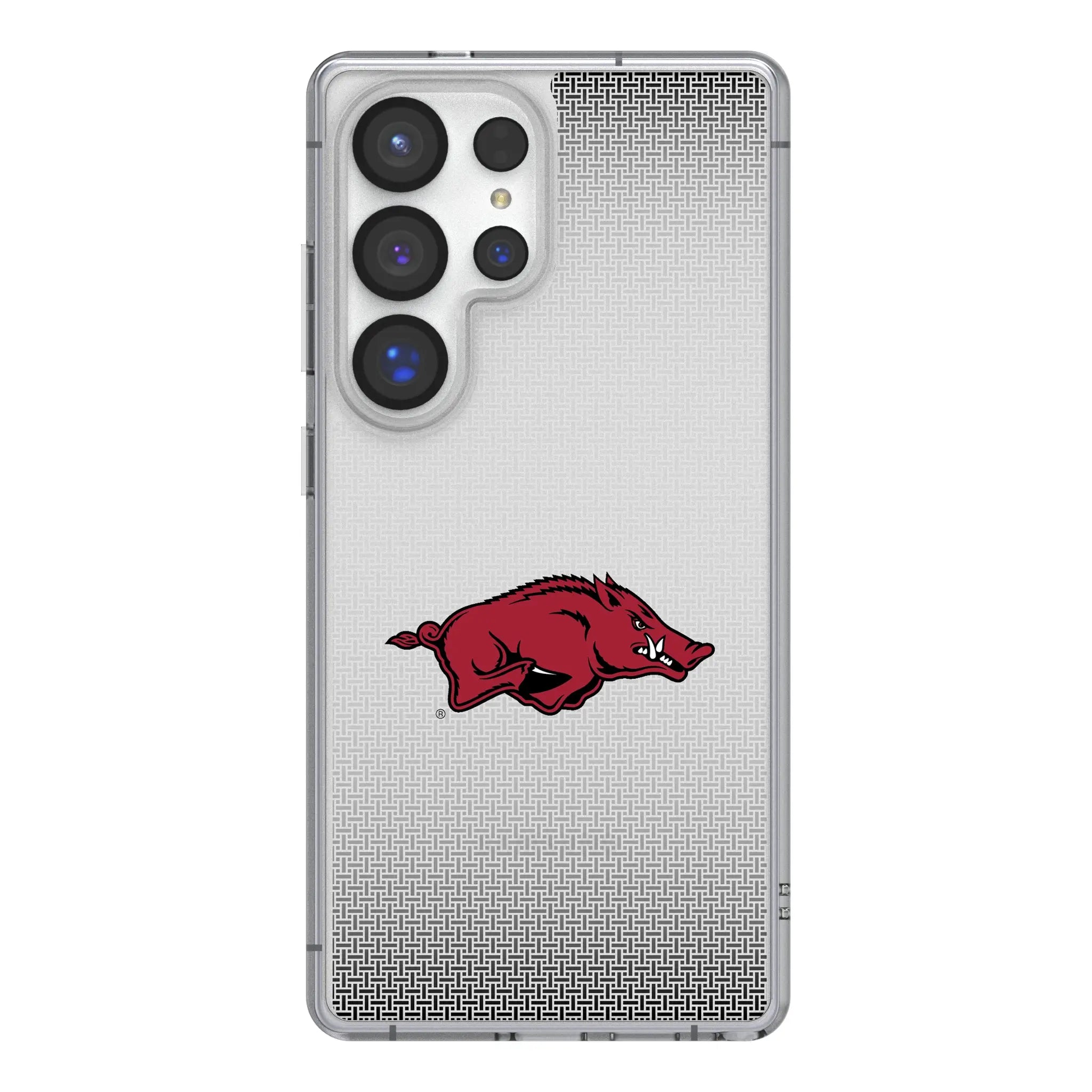 University of Arkansas Fayetteville Razorbacks Linen Clear Phone Case for Samsung Galaxy