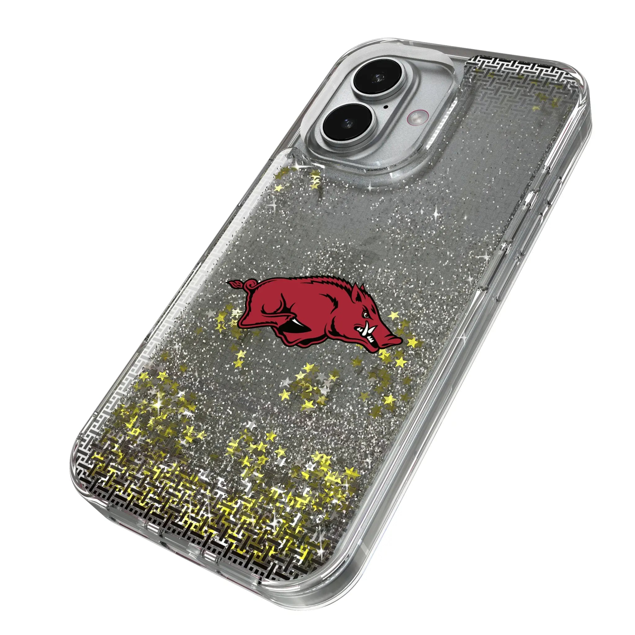 University of Arkansas Fayetteville Razorbacks Linen Glitter Phone Case