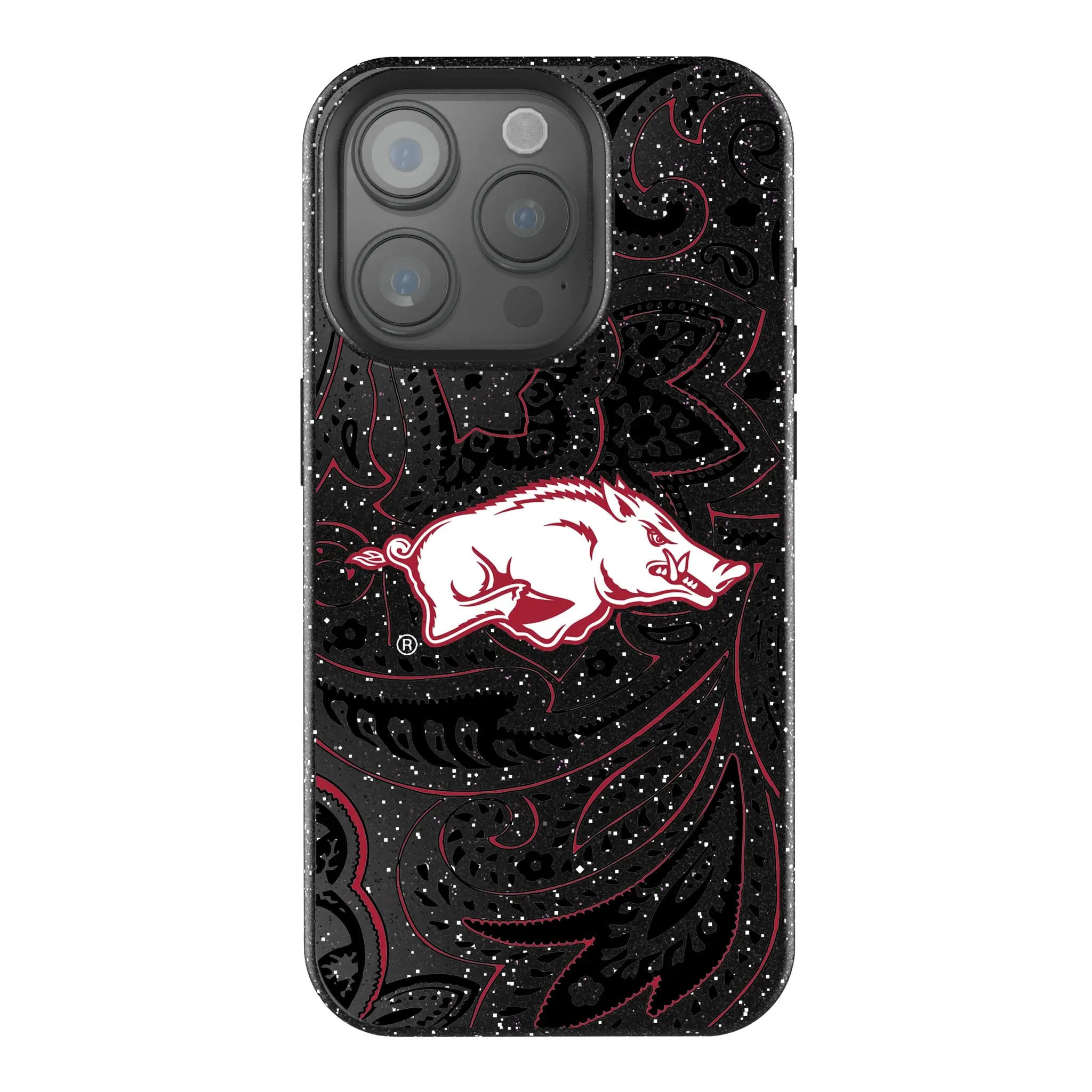 University of Arkansas Fayetteville Razorbacks Paisley Bling Phone Case