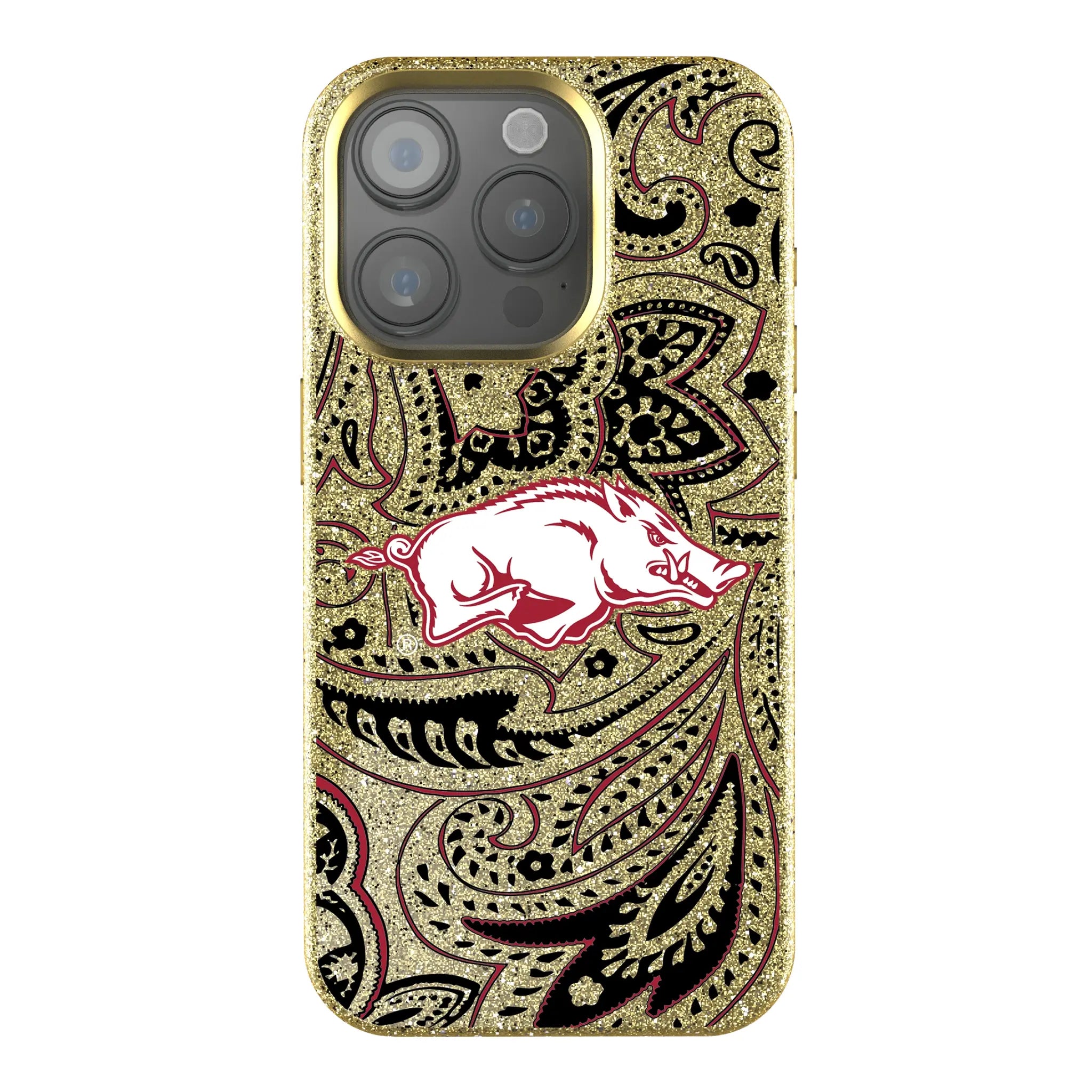 University of Arkansas Fayetteville Razorbacks Paisley Bling Phone Case