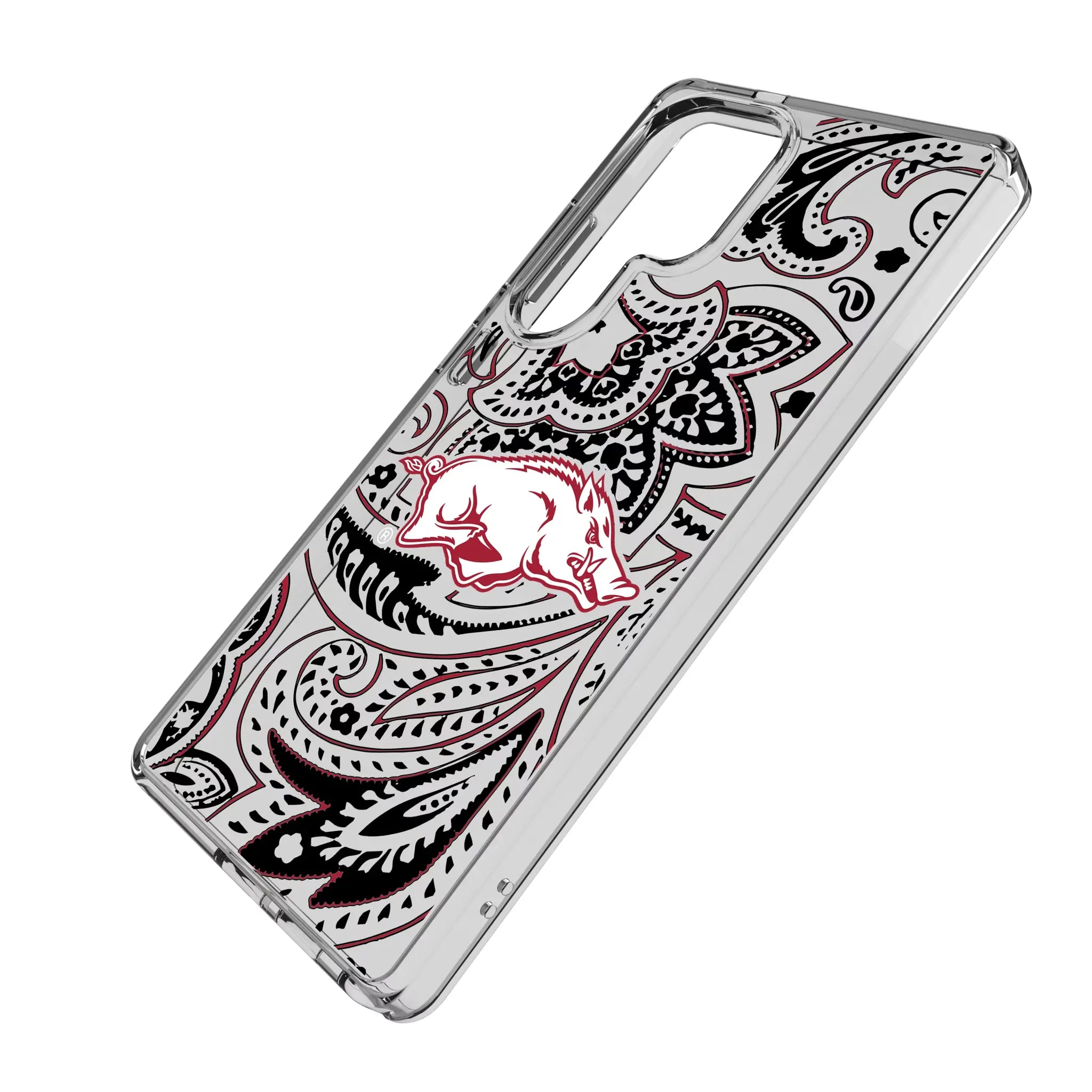 University of Arkansas Fayetteville Razorbacks Paisley Clear Phone Case for Samsung Galaxy