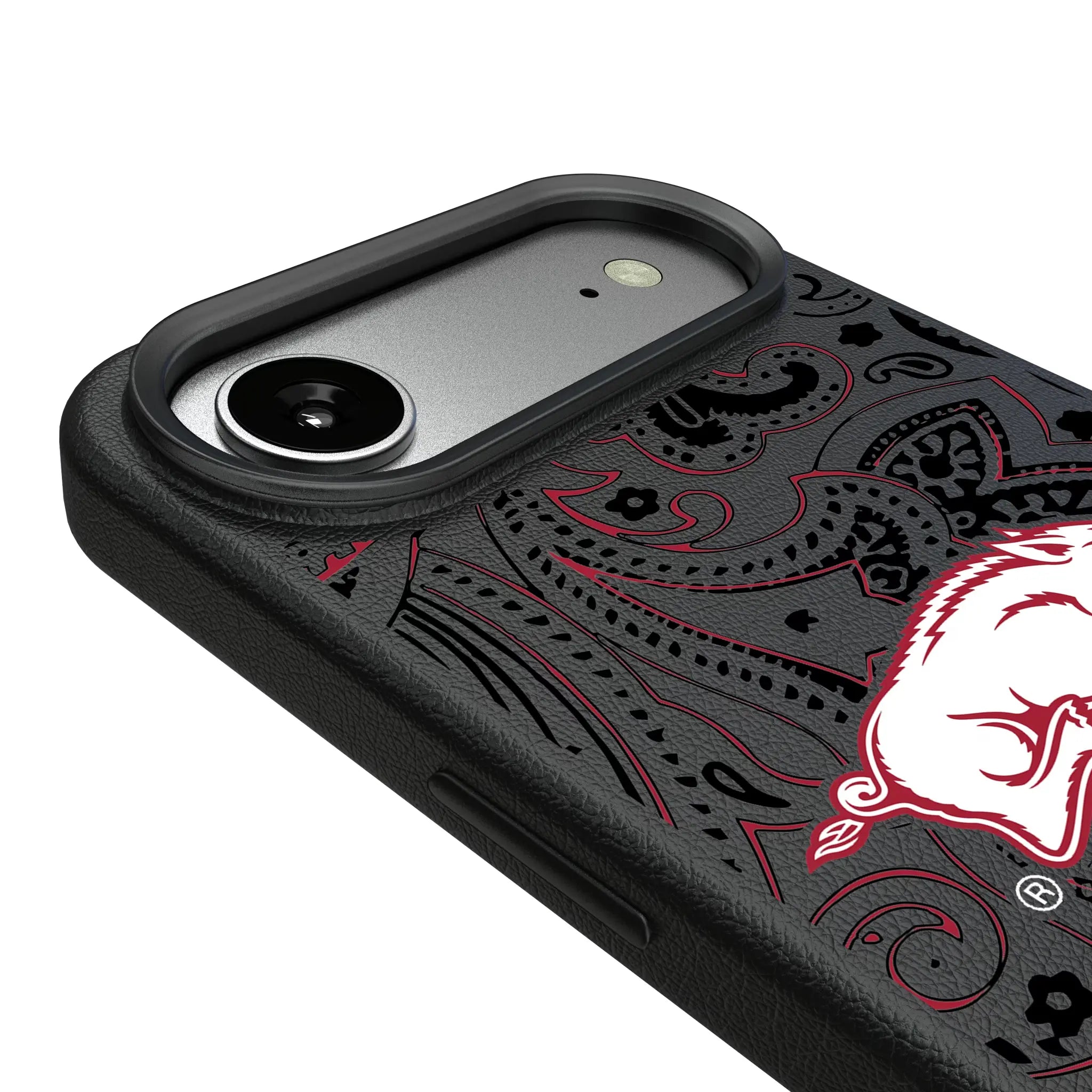University of Arkansas Fayetteville Razorbacks Paisley MagSafe Compatible Phone Case for Apple iPhone