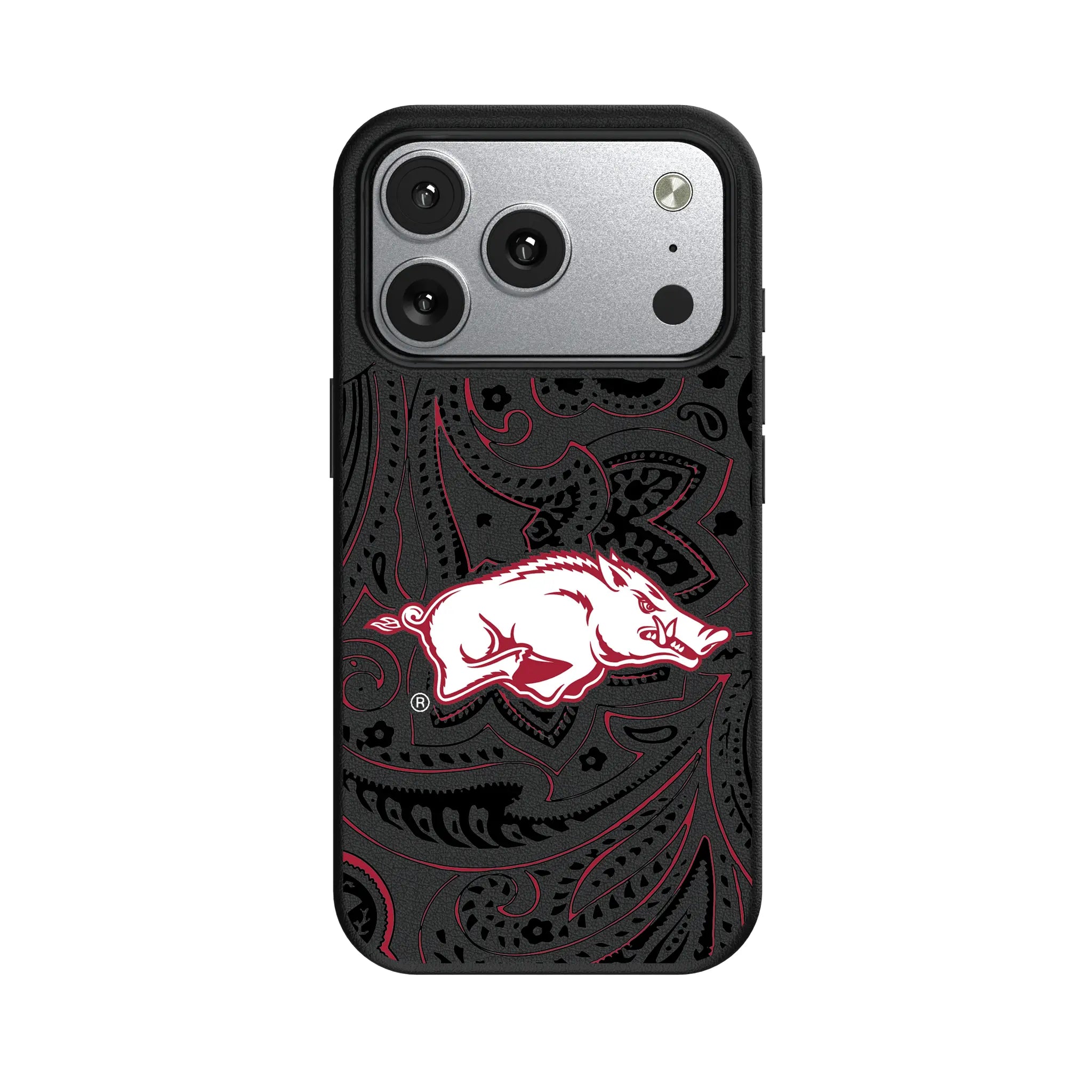University of Arkansas Fayetteville Razorbacks Paisley MagSafe Compatible Phone Case for Apple iPhone