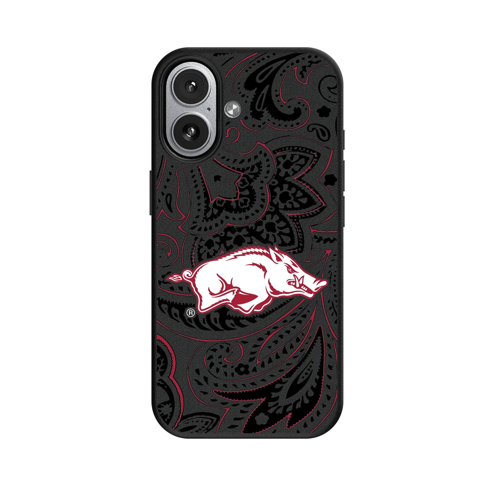 University of Arkansas Fayetteville Razorbacks Paisley MagSafe Compatible Phone Case for Apple iPhone