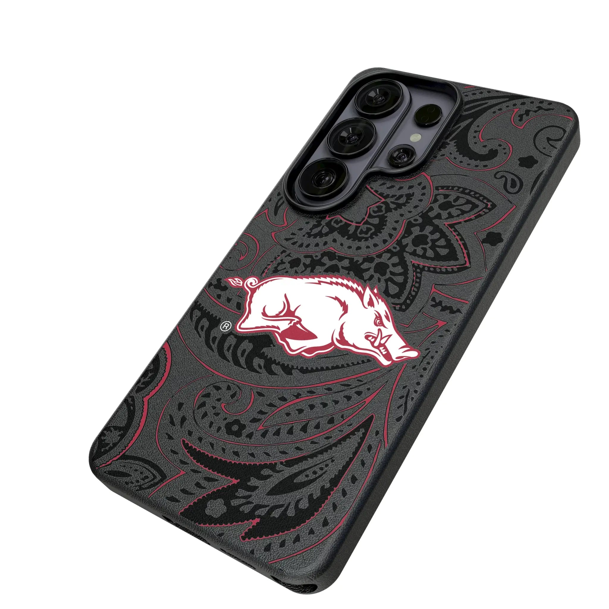 University of Arkansas Fayetteville Razorbacks Paisley MagSafe Compatible Phone Case for Samsung Galaxy