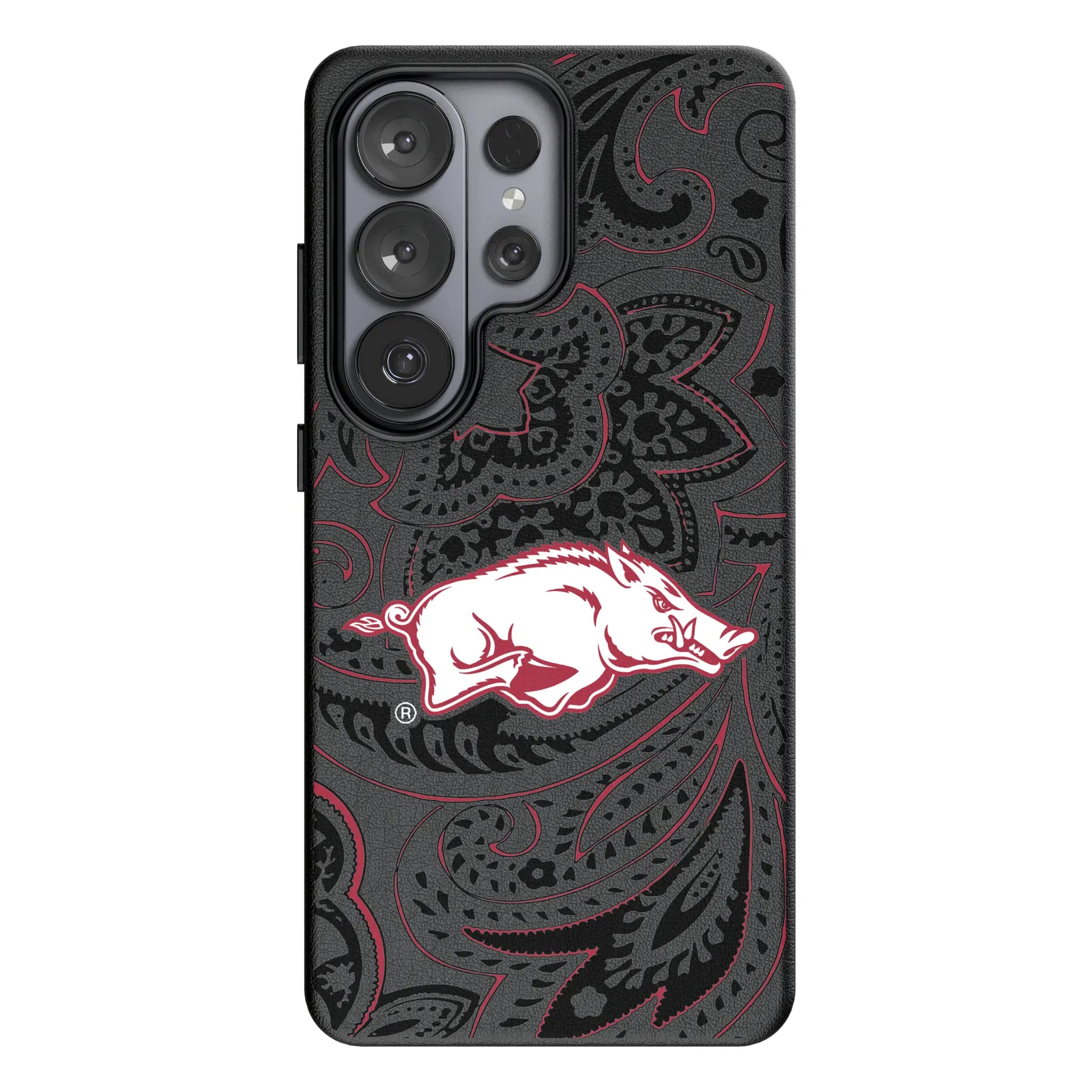 University of Arkansas Fayetteville Razorbacks Paisley MagSafe Compatible Phone Case for Samsung Galaxy